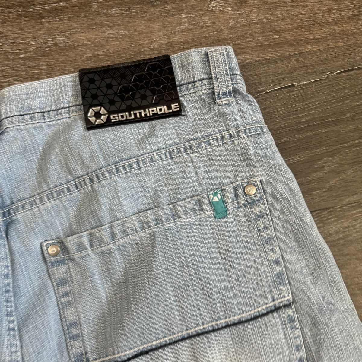 JNCO × Southpole × Vintage Vintage Y2K Southpole baggy wide leg light wash shorts Size US 38 / EU 54 - 3 Thumbnail