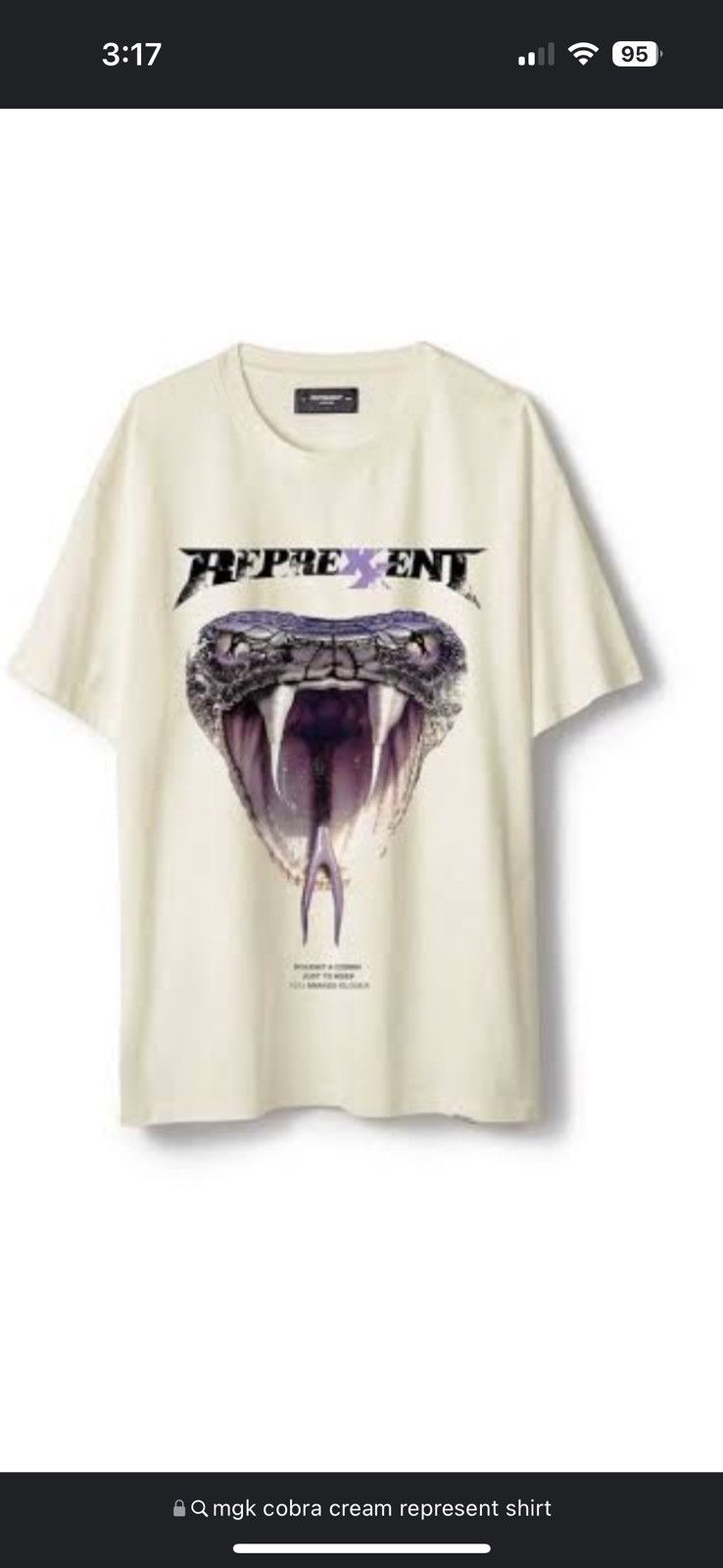 Represent Clo. Machine gun Kelly x cobra represent Size US XL / EU 56 / 4 - 1 Thumbnail