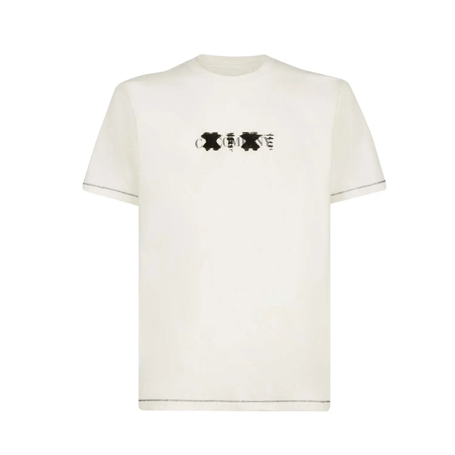 C.P. Company o1y1224 Logo Crewneck T-Shirt in White Size US XXL / EU 58 / 5 - 1 Thumbnail