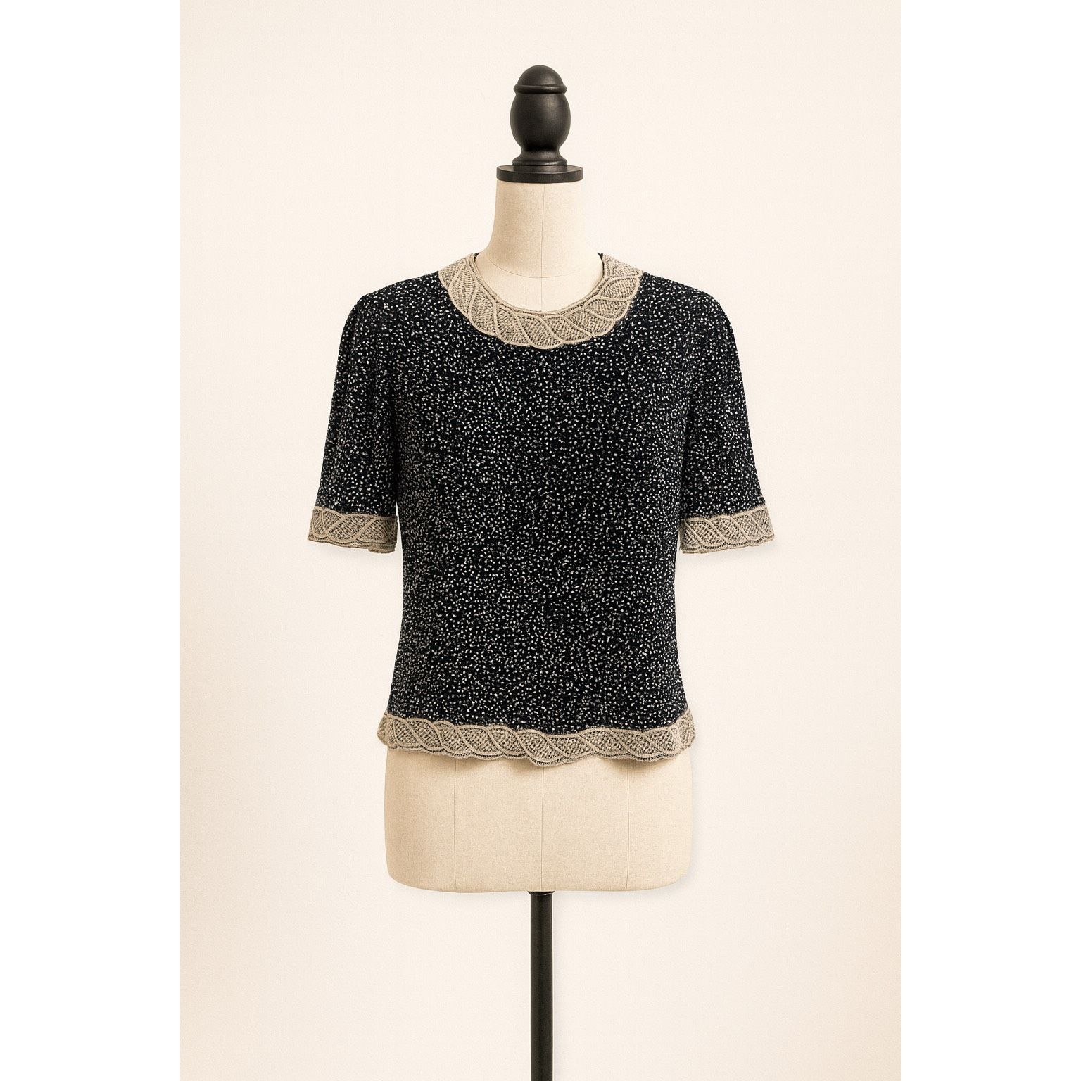 Other Camille Marie Vintage 100% Silk Beaded Blouse Short Sleeve B Size M / US 6-8 / IT 42-44 - 1 Thumbnail