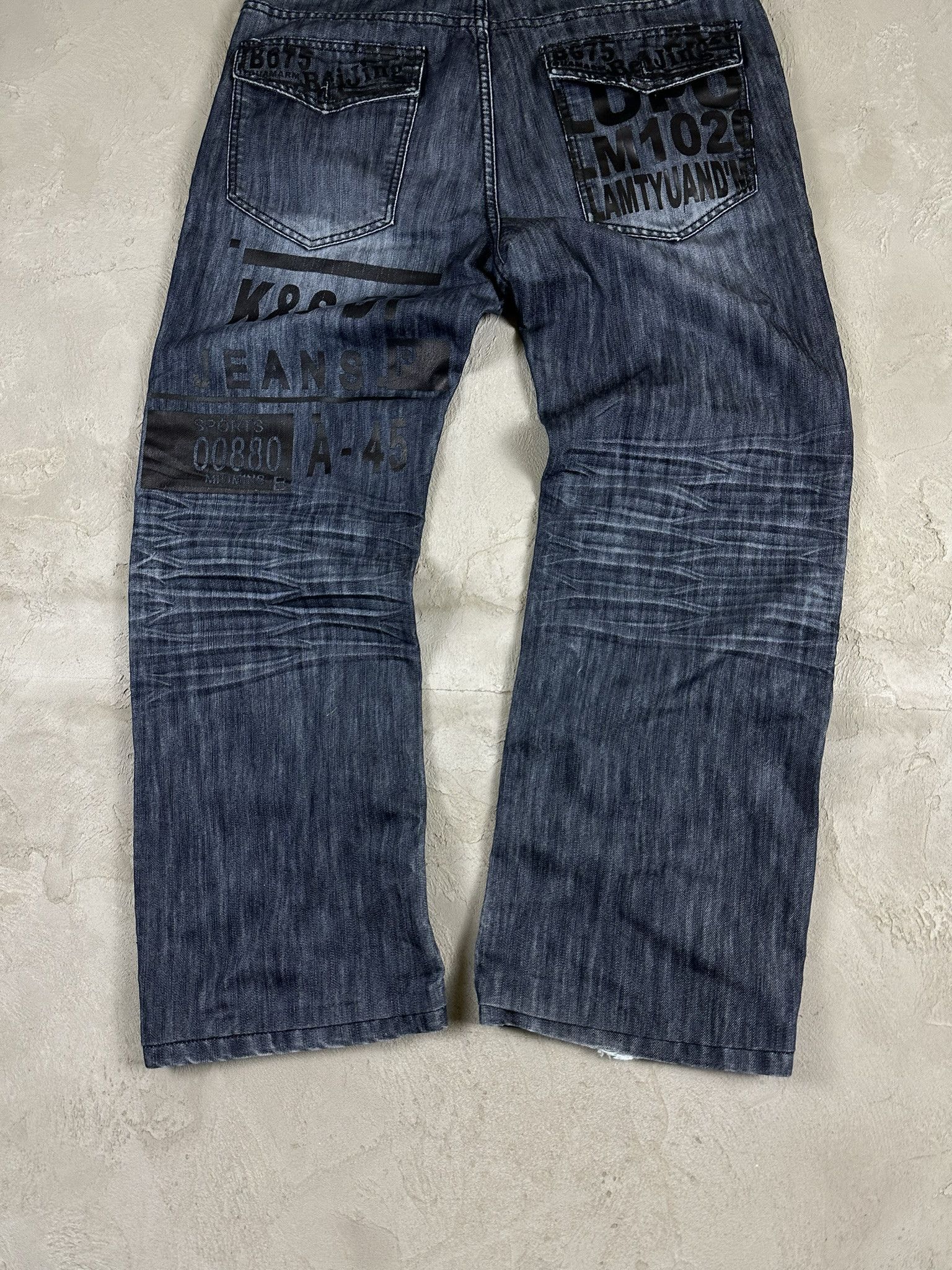 Vintage Vintage Y2k Fullprint Baggy Oversized Denim Jeans Pants 00s Size US 38 / EU 54 - 2 Thumbnail