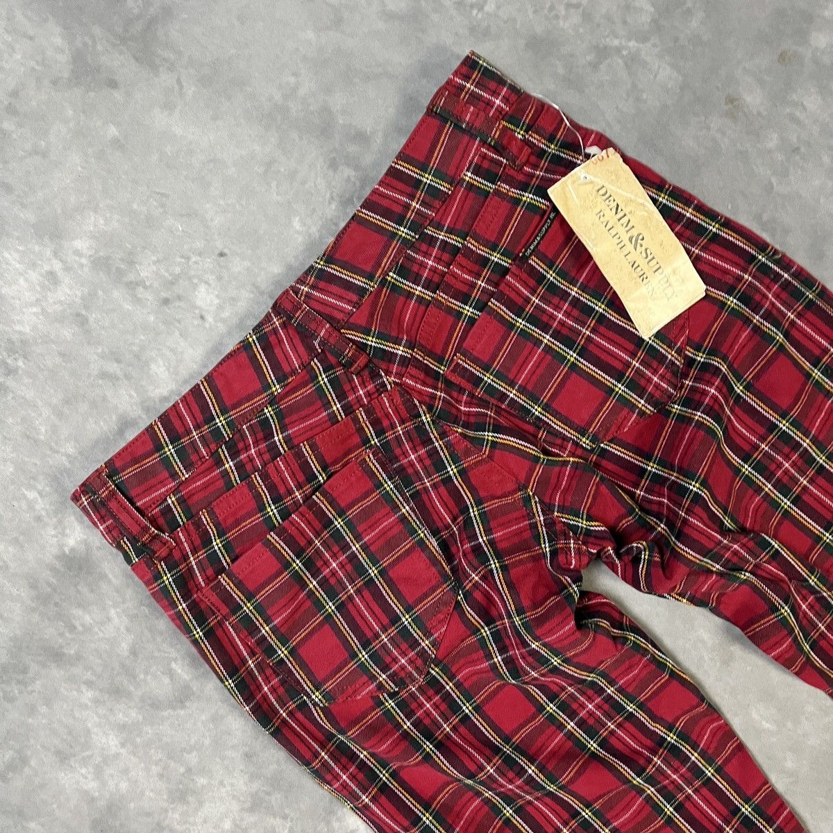 Denim & Supply Ralph Lauren Denim & Supply Ralph Lauren Red Tartan Slim Fit Punk Pants Size US 26 / EU 42 - 10 Thumbnail