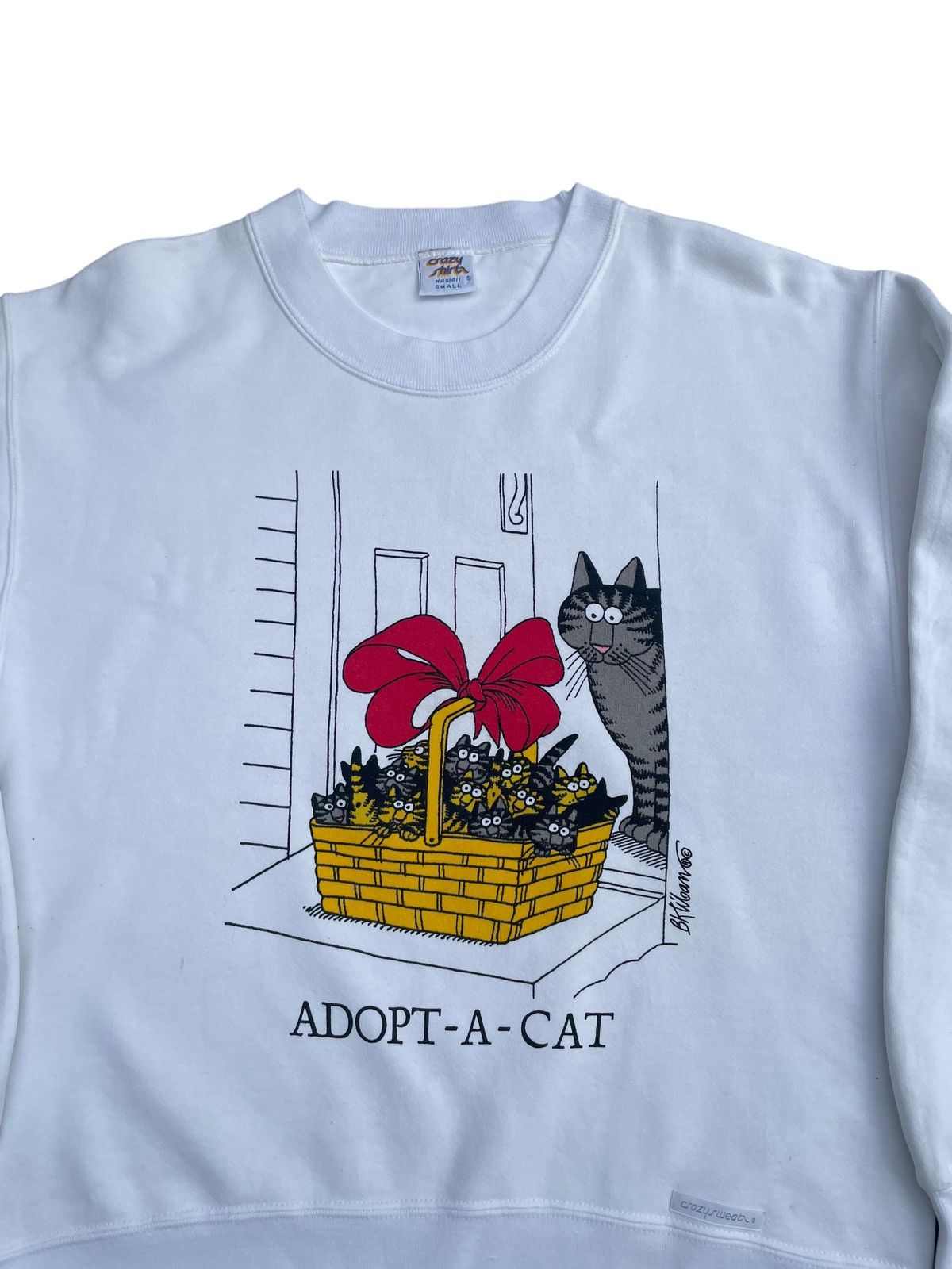 Vintage Vintage Crazy Shirt Adopt A Cat Crewneck Size US S / EU 44-46 / 1 - 3 Thumbnail