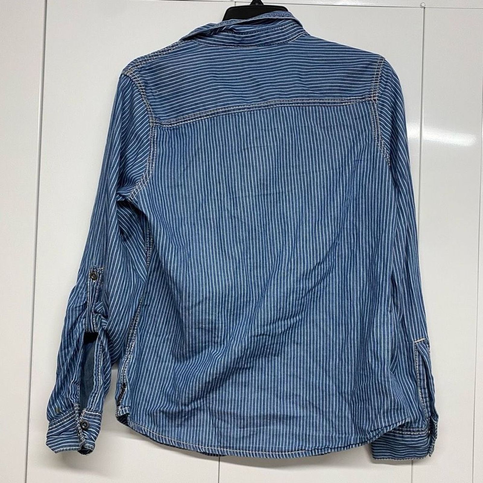 7 For All Mankind 7 for All Mankind BUTTON DENIM SHIRT STRIPE, Sz Medium Size M / US 6-8 / IT 42-44 - 8 Thumbnail