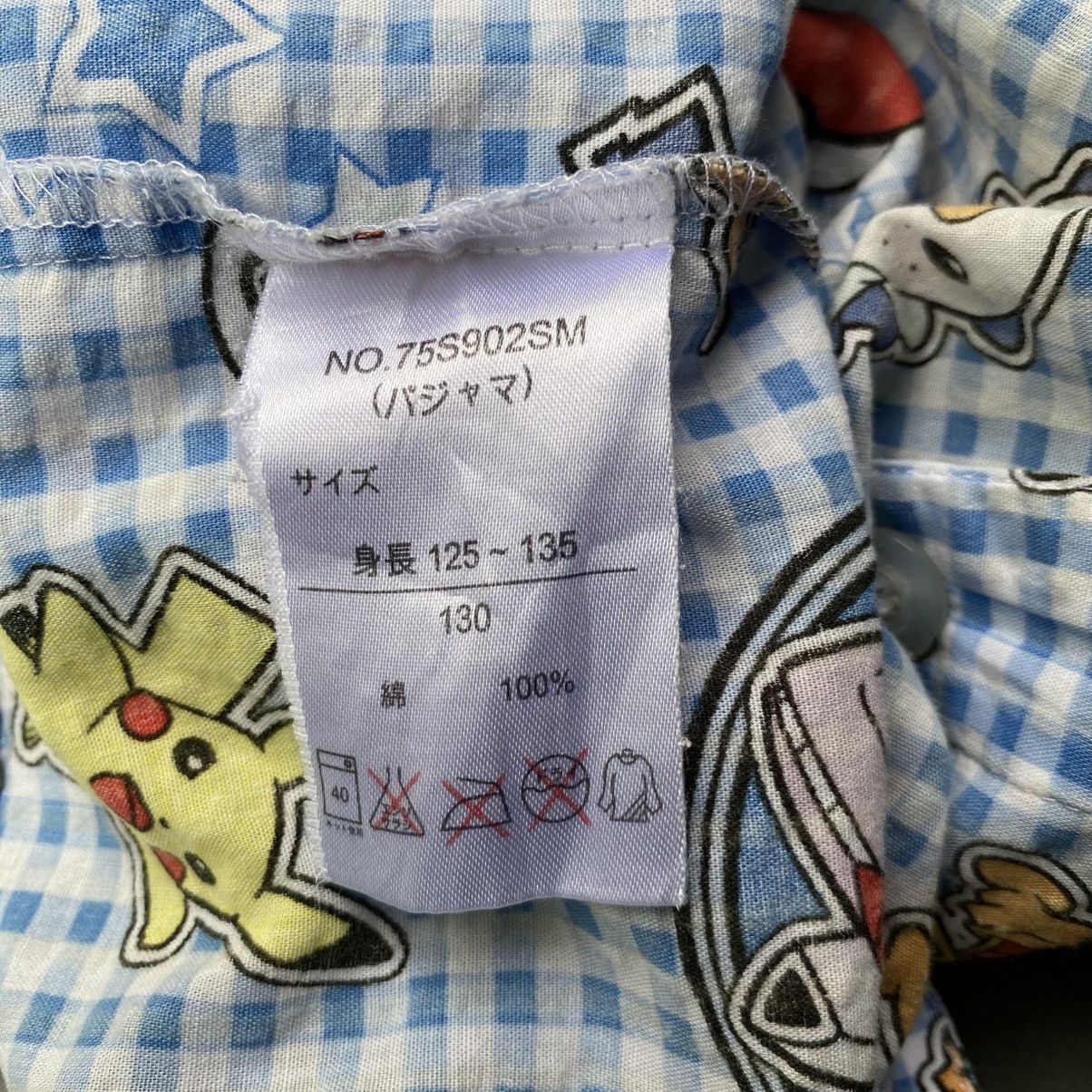 Pokemon Blue Gingham Short Sleeve Shirt with Pokémon Print Size S / US 4 / IT 40 - 9 Thumbnail