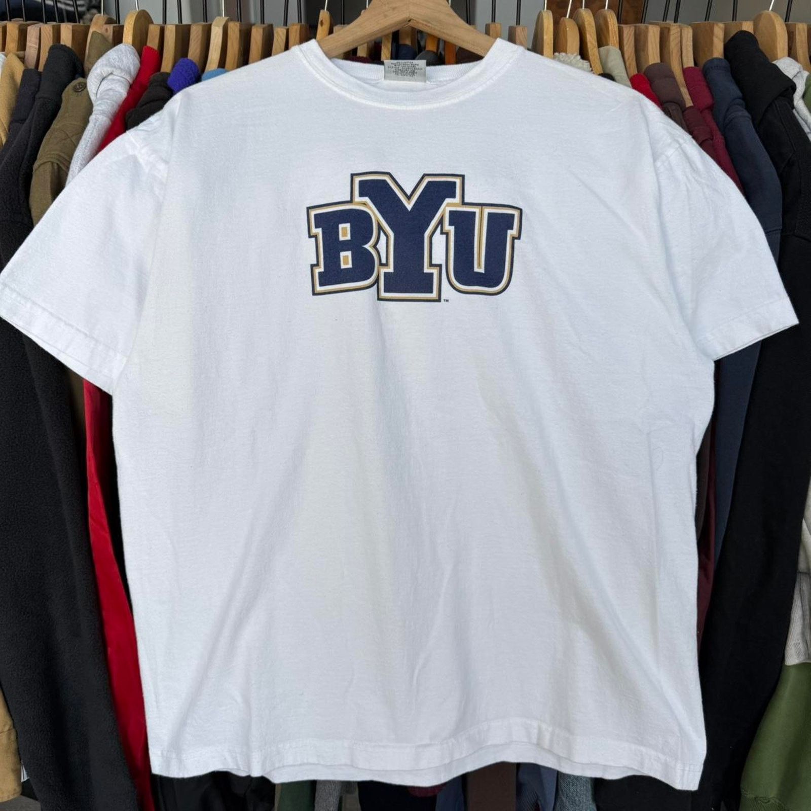 Other Vintage 90s BYU Logo T-Shirt White Size US L / EU 52-54 / 3 - 1 Thumbnail