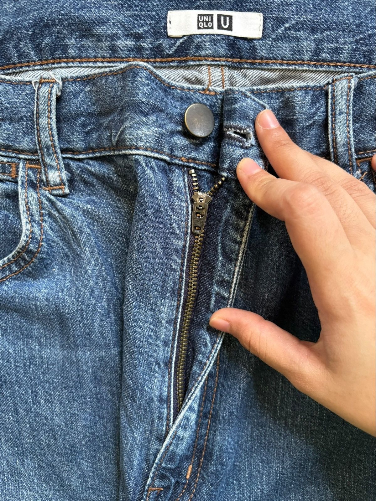 Christophe Lemaire × Japanese Brand × Uniqlo Vintage Uniqlo Blue Wash Loose Baggy Jeans Size US 38 / EU 54 - 3 Thumbnail