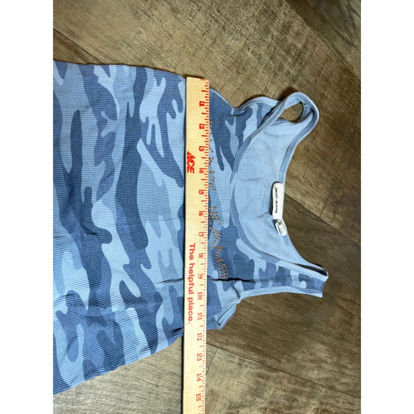 DKNY DKNY Jeans Outfit Tank Top Womens Small & Shorts 28x11 Blue Camo Camouflage Size S / US 4 / IT 40 - 6 Thumbnail