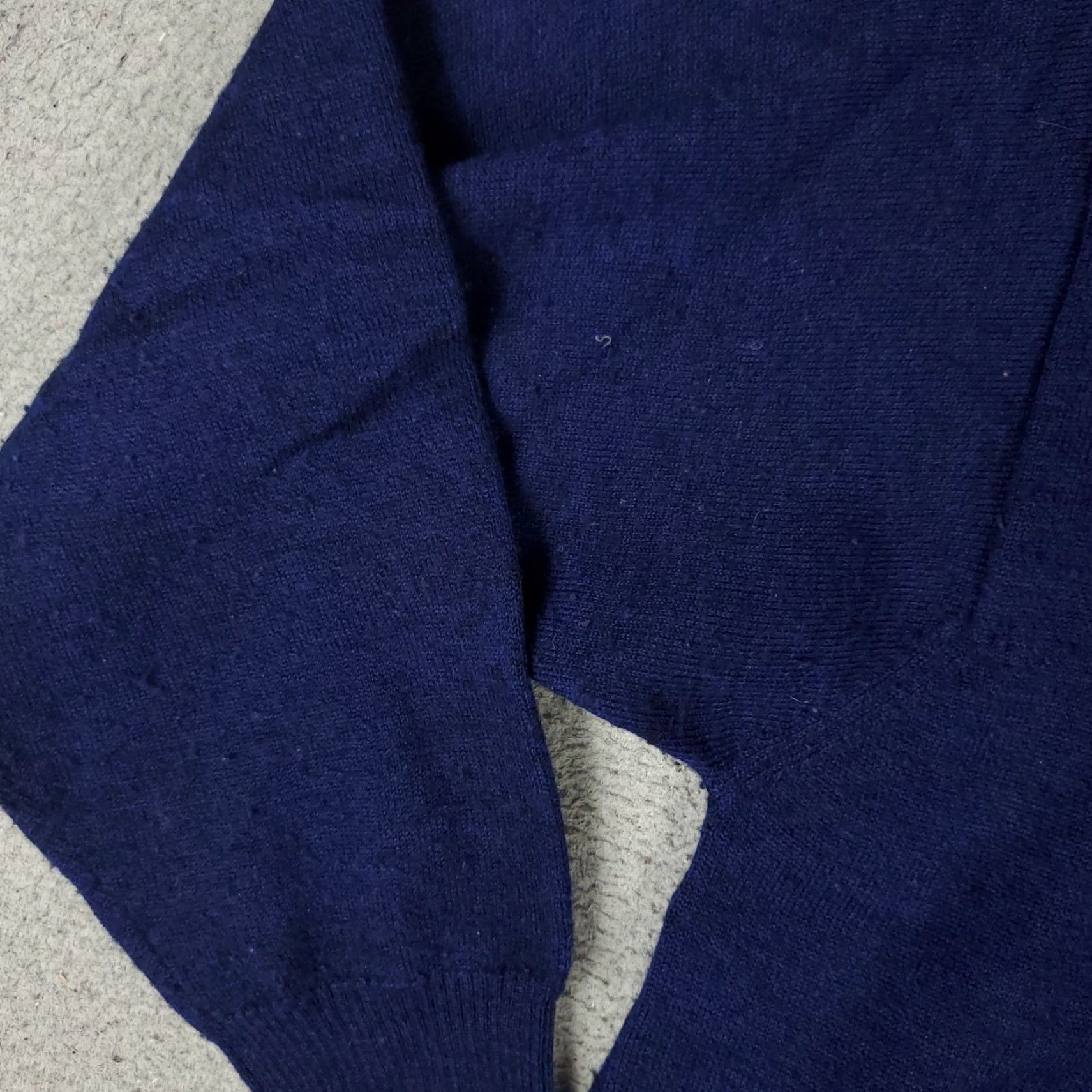 Benetton VINTAGE Benetton Sweater Mens XL Blue Wool Collared Pullover Sweatshirt Size US XL / EU 56 / 4 - 3 Thumbnail