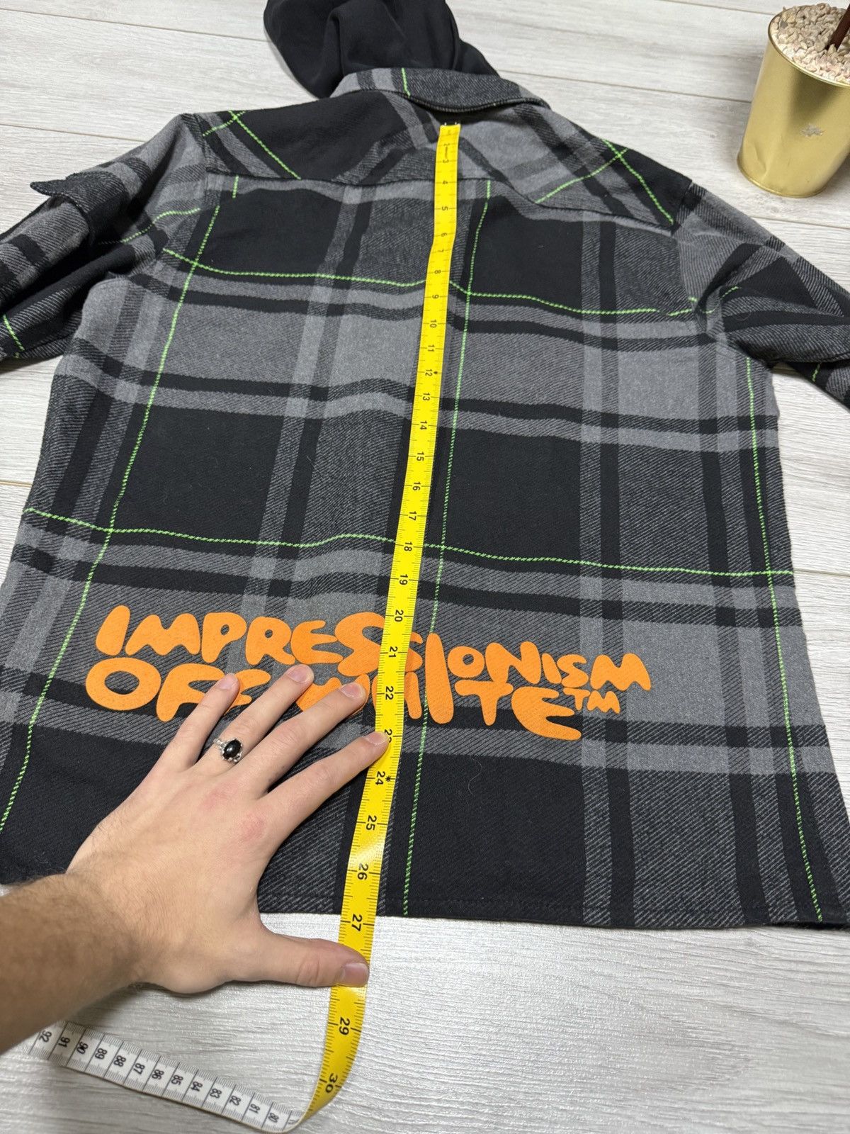 Off-White Off-White flannel hoodie impressionism check jacket shirt Size US S / EU 44-46 / 1 - 15 Thumbnail