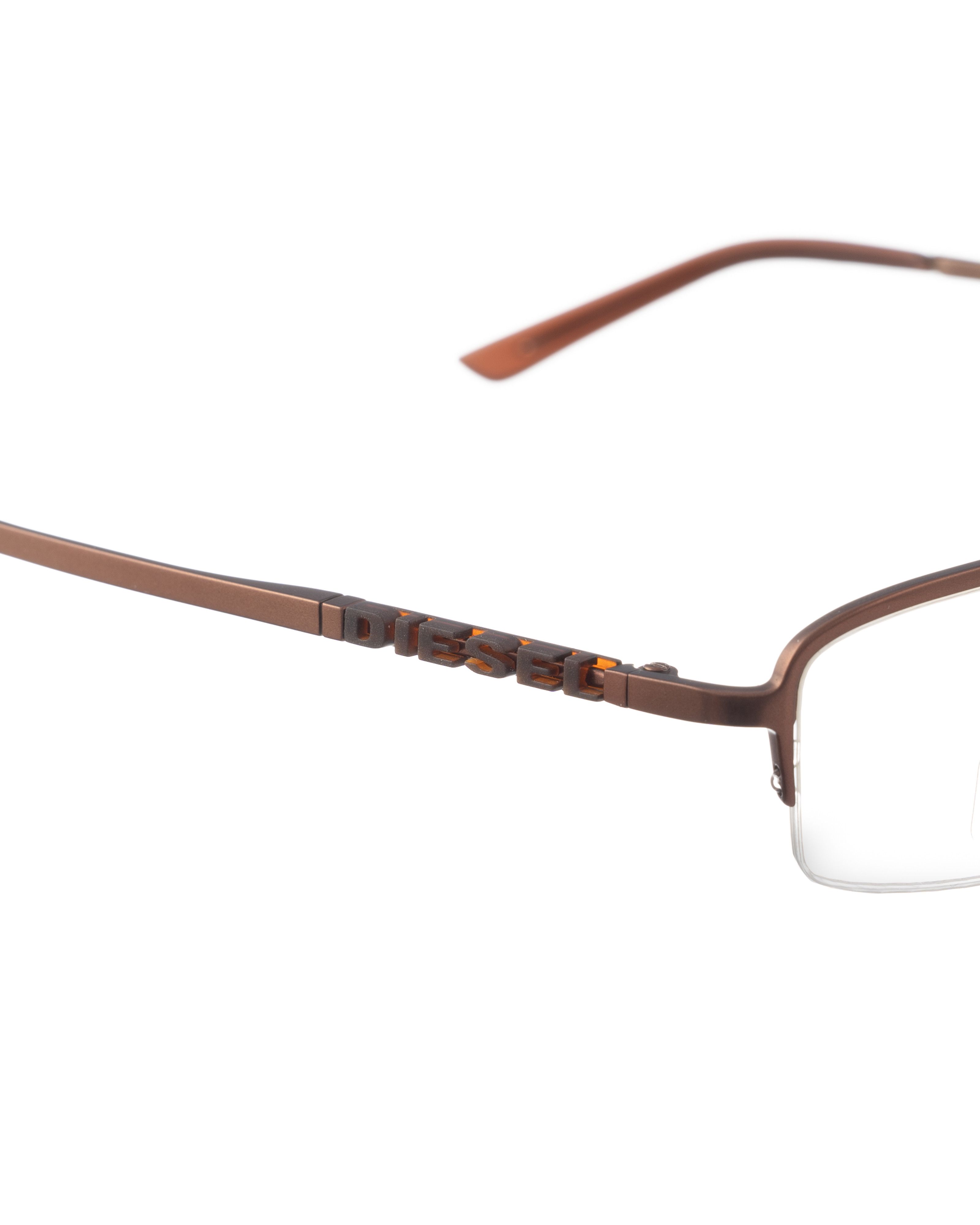 Diesel Diesel 90s Brown Thin Metallic Half Rim Glasses Size ONE SIZE - 3 Thumbnail