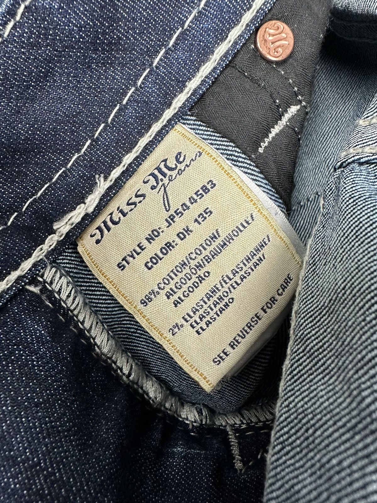 If Six Was Nine × Le Grande Bleu (L.G.B.) 🔥Flared🔥Miss Me Inspired by Chrome Hearts Design Denim Size US 29 - 13 Thumbnail