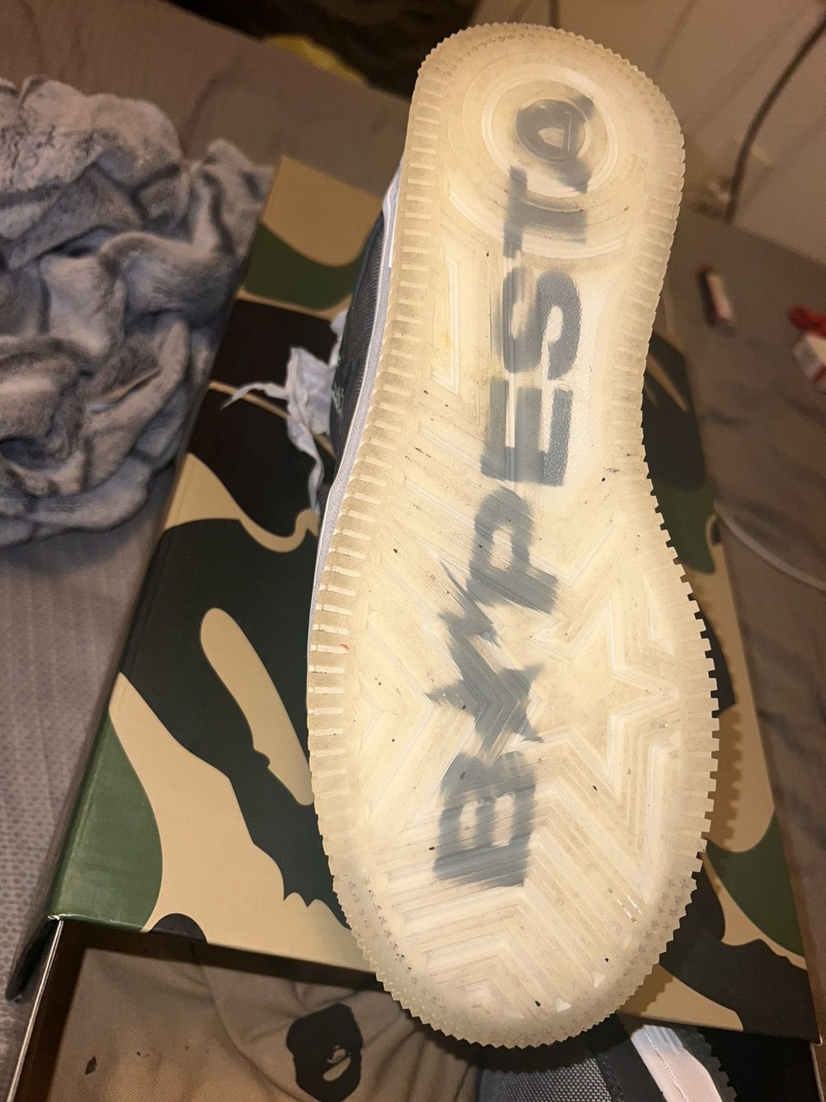 Bape Camo Bape Sta Low ‘Charcoal’ Size US 7 / EU 40 - 5 Thumbnail