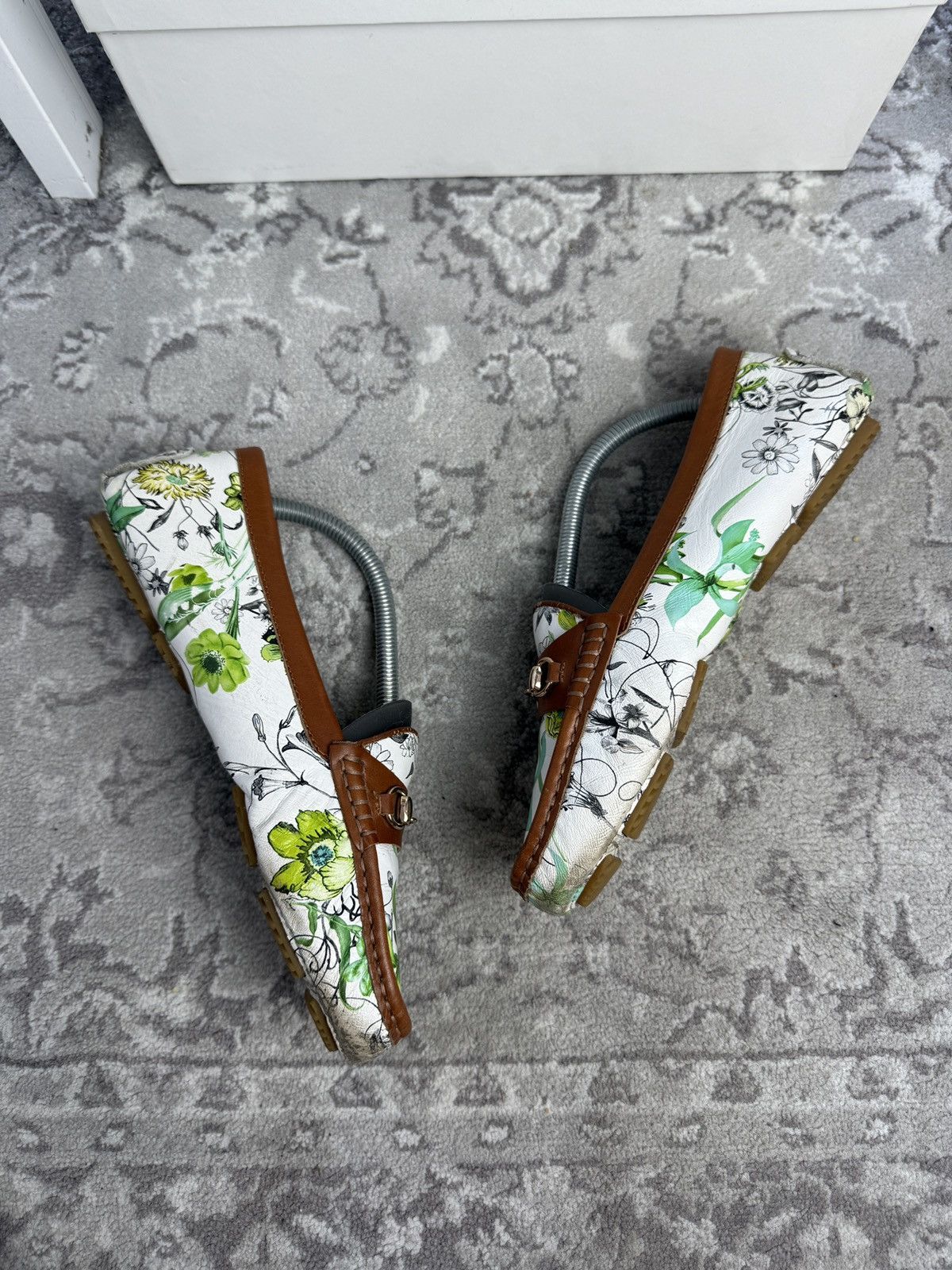 Gucci Gucci floral printed loafers moccasins shoes US9 old money Size US 9 / IT 39 - 4 Thumbnail