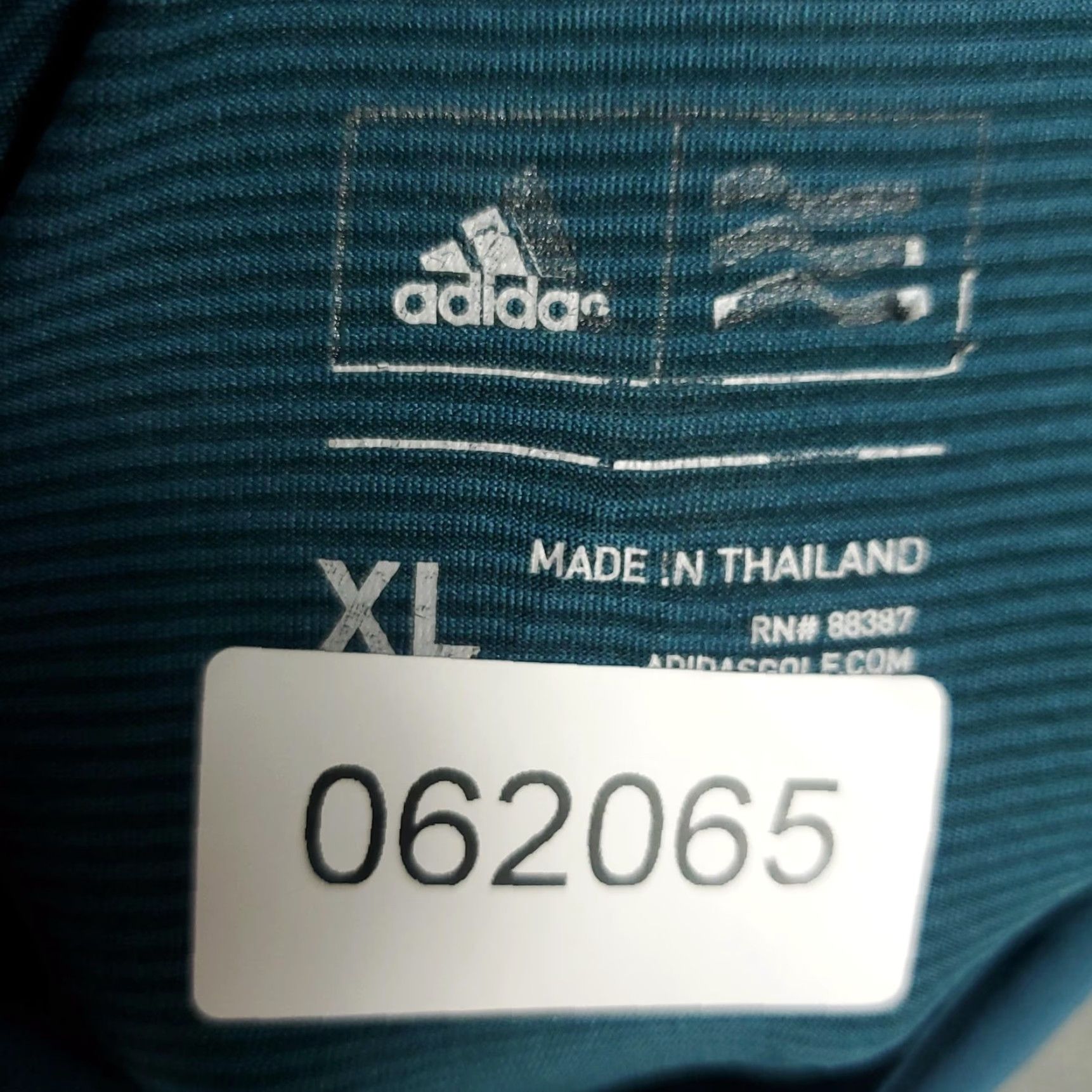 Adidas Adidas Polo Shirt Mens XL Teal Striped Golf Performance Logo Golf Size US XL / EU 56 / 4 - 7 Thumbnail