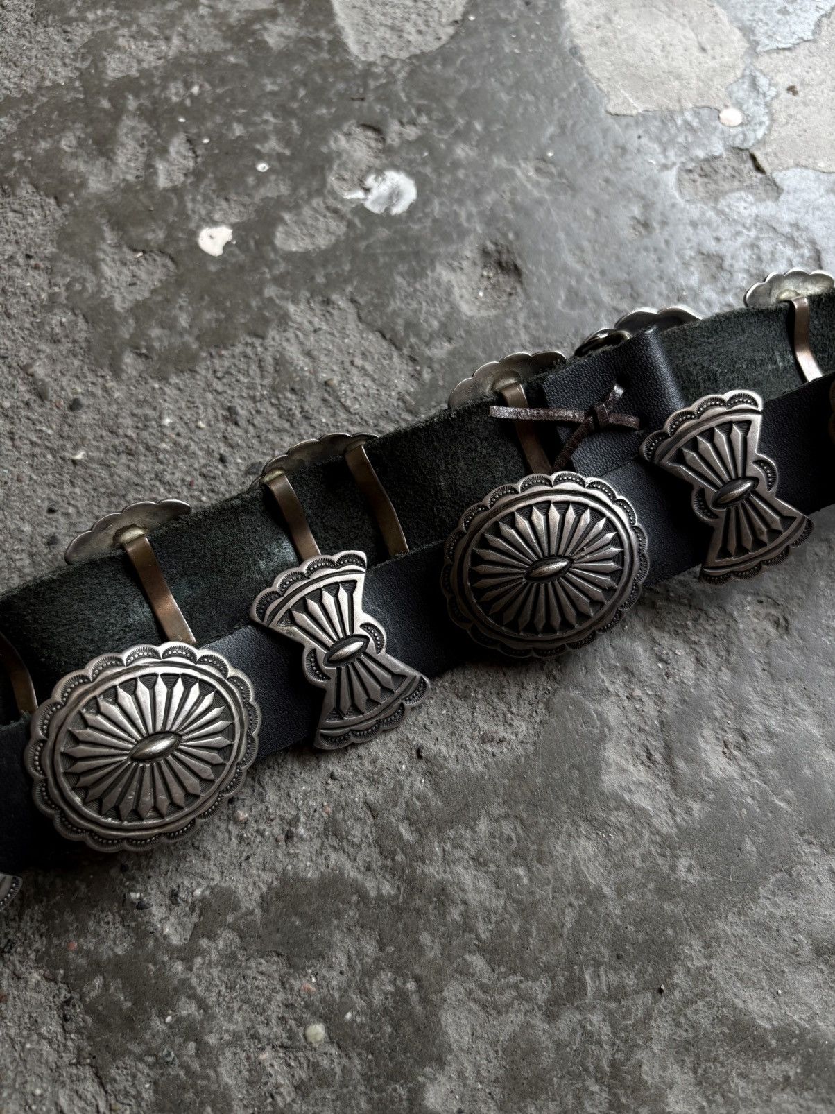 Other CALVIN MARTINEZ INGOT STERLING SILVER CONCHO BELT Size ONE SIZE - 12 Thumbnail