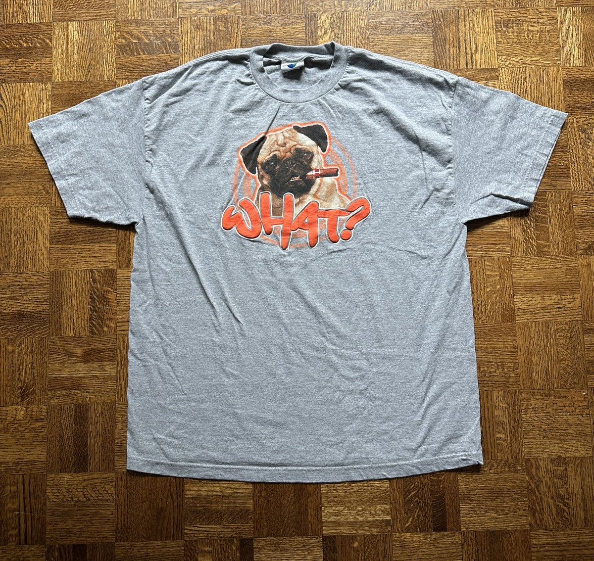 Vintage Vintage Men in Black Frank the Pug "What?" Graphic Tee Size US XXL / EU 58 / 5 - 2 Thumbnail