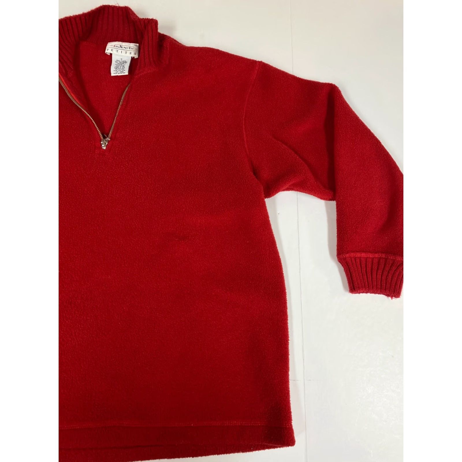 Talbots Talbots Sweater Pullover PS Petites Red 1/4 Zip V-Neck Casual Womens Size S / US 4 / IT 40 - 2 Thumbnail