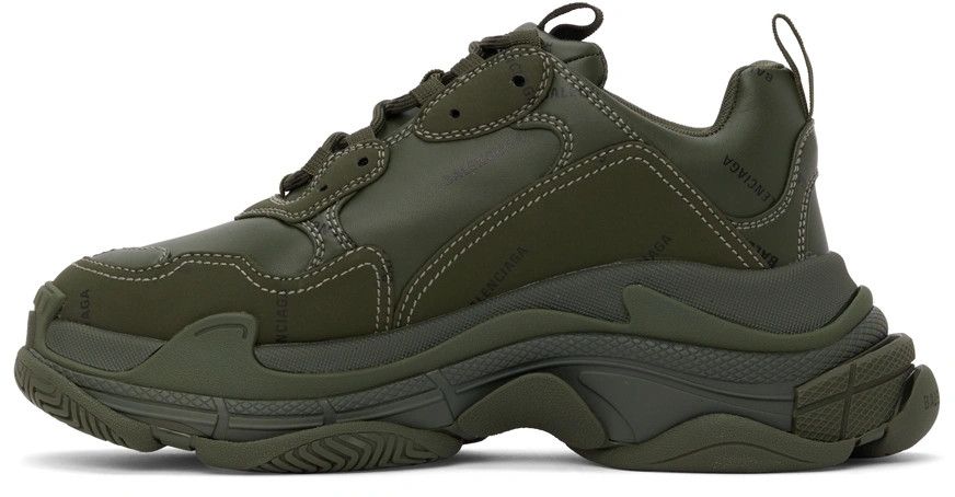 o1srvl11e0424 Triple S Logo/L/F Sneakers in Khaki/Black