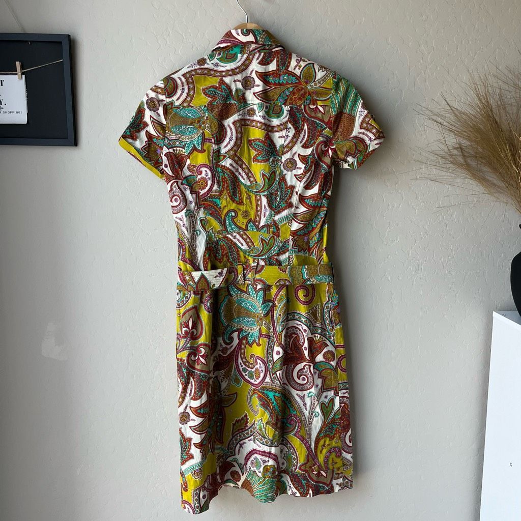 Etro NEW ETRO Dress Paisley Print Collared Button Down Shirt Dres Size XS / US 0-2 / IT 36-38 - 10 Thumbnail