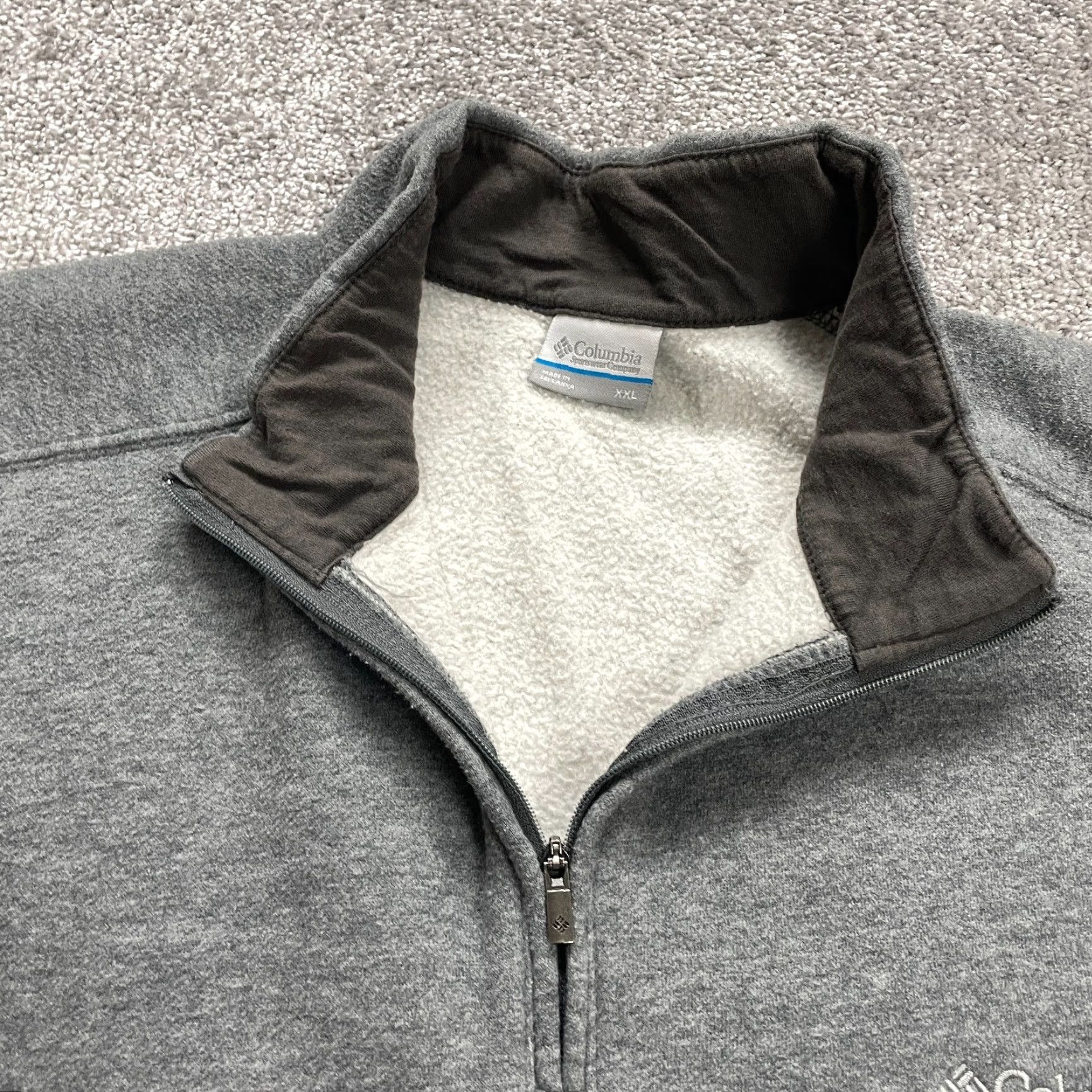 Vintage Columbia Sweatshirt Men 2XL Gray 1/4 Zip Mock Neck Fleece Pullover Outdoor Shirt Size US XXL / EU 58 / 5 - 4 Thumbnail