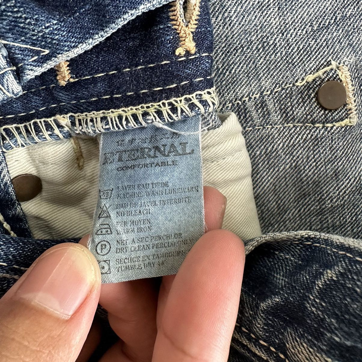 Japanese Brand Vintage Japanese Redline Distress Faded Denim Jean Pant W29 Size US 29 - 7 Thumbnail