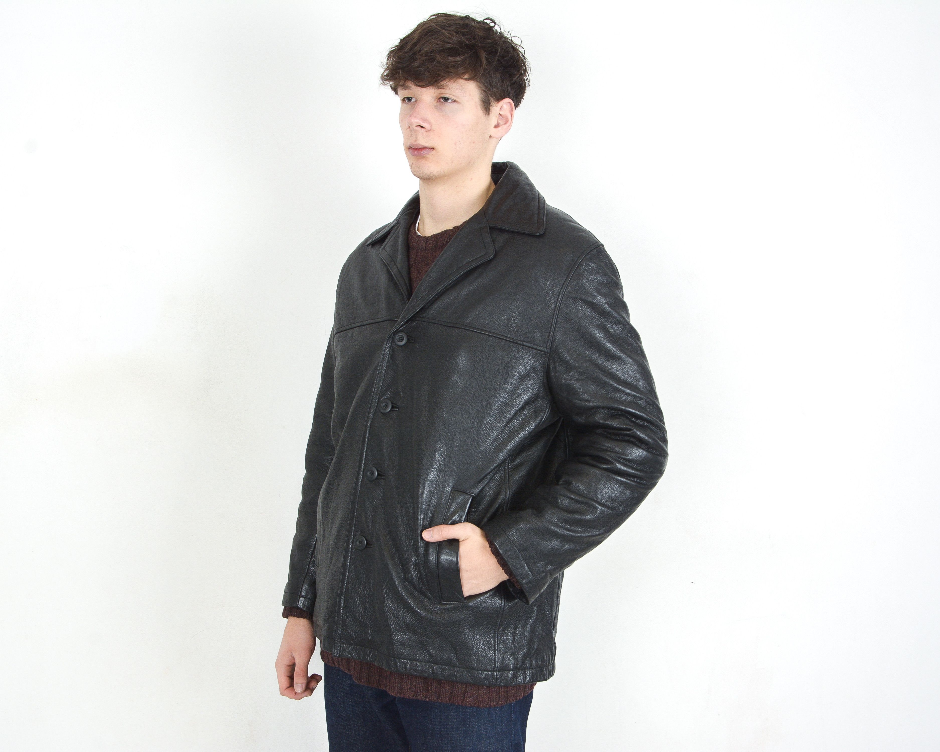 M. Julian × Vintage × Wilsons Leather y2k Leather Jacket Removable Lining men L Coat rocker goth Size US L / EU 52-54 / 3 - 3 Thumbnail