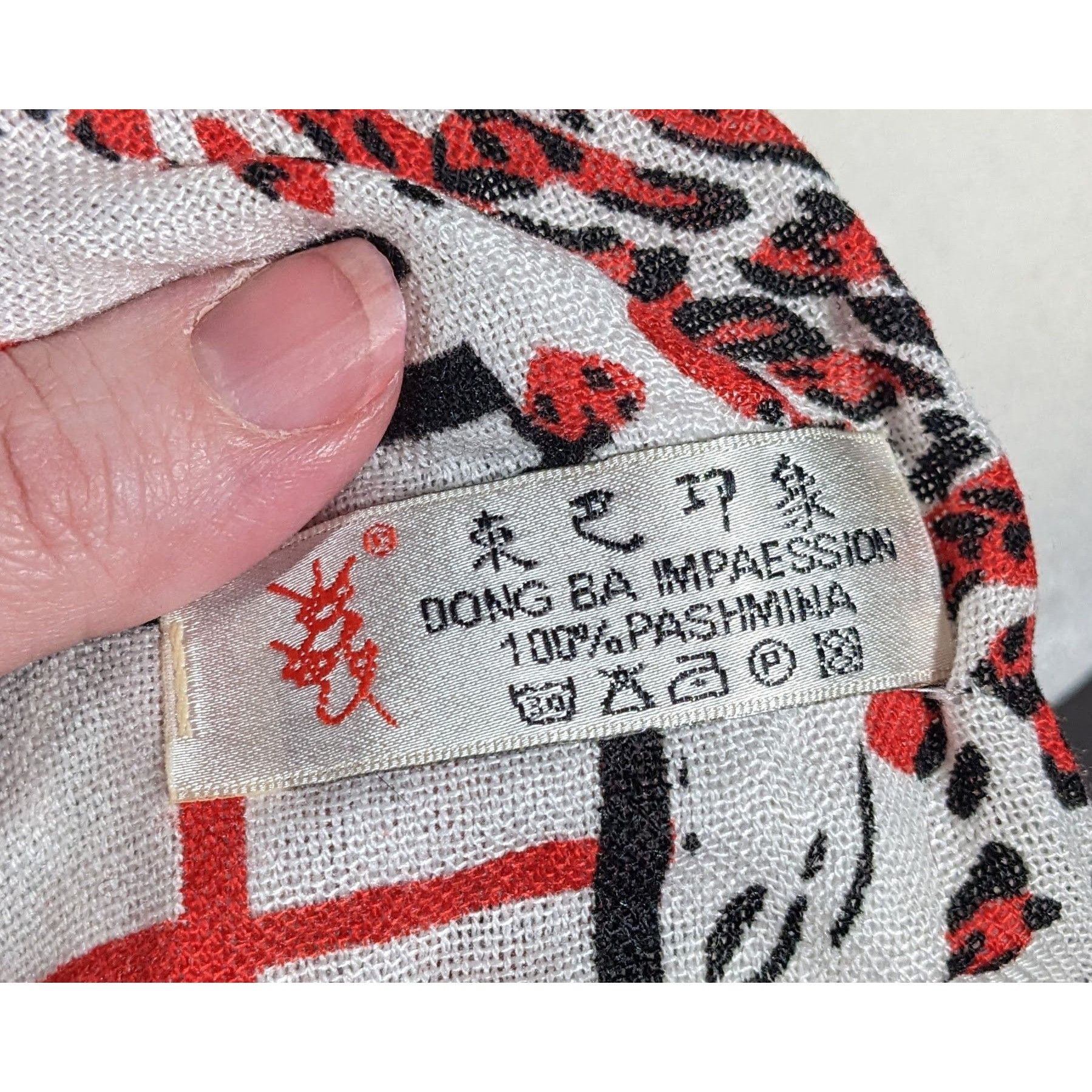 Other Abstract Punk Red White And Black Pashmina Scarf Size ONE SIZE - 5 Thumbnail
