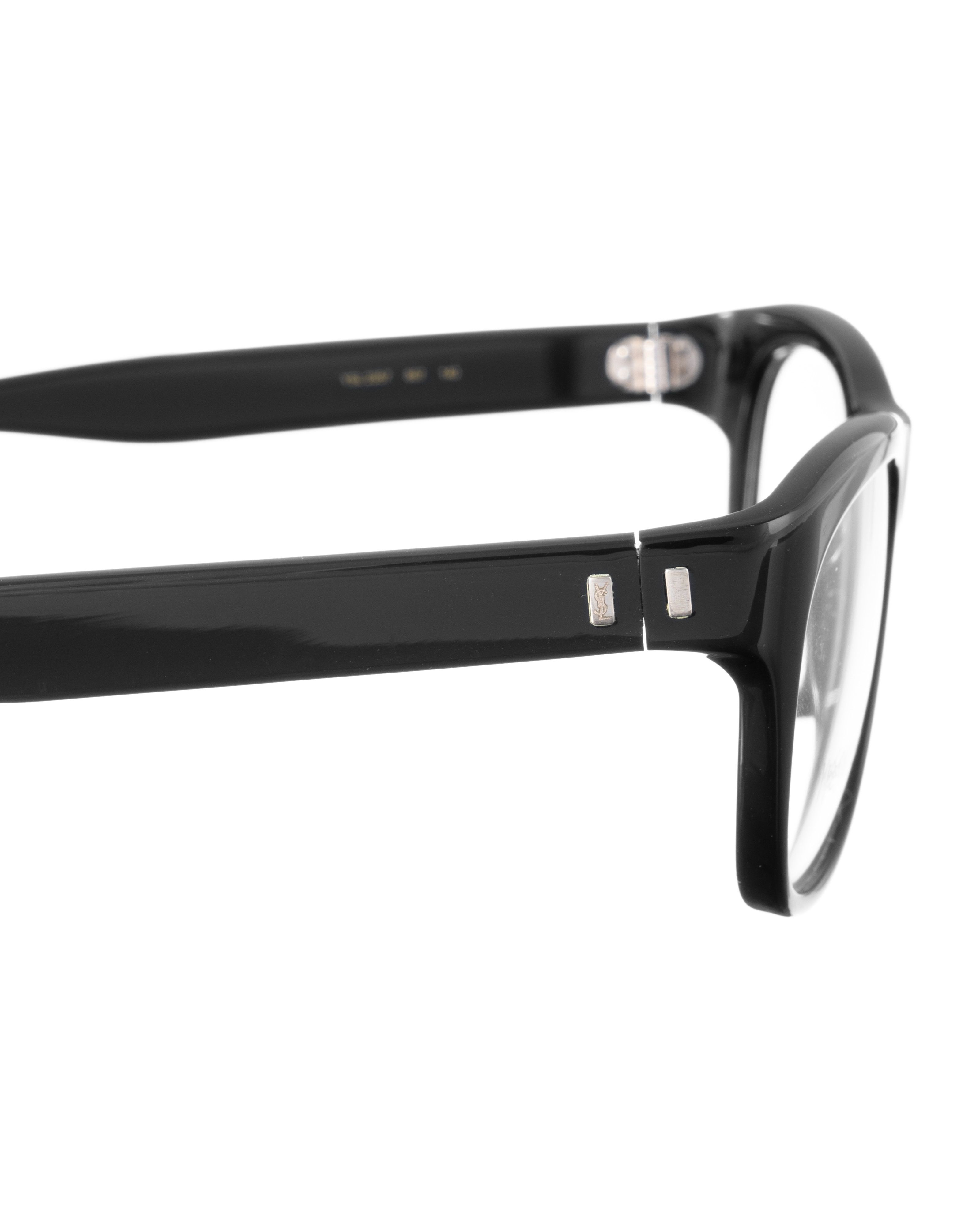 Yves Saint Laurent Yves Saint Laurent 00s Nerdy Ovesrize Black Glasses Size ONE SIZE - 3 Thumbnail