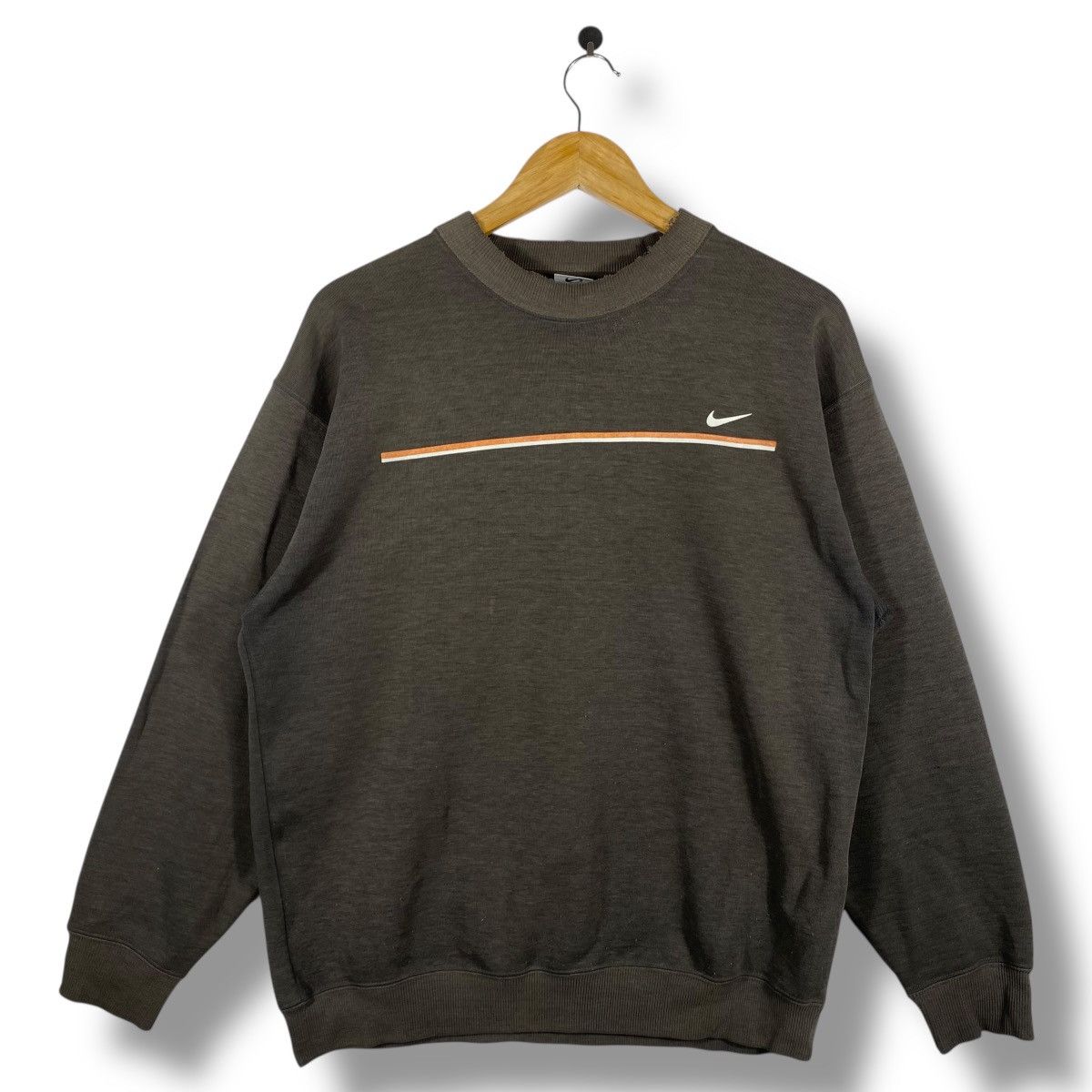 Nike Distressed Vintage 90's NIKE Small Swoosh Sweatshirt Size US M / EU 48-50 / 2 - 1 Thumbnail