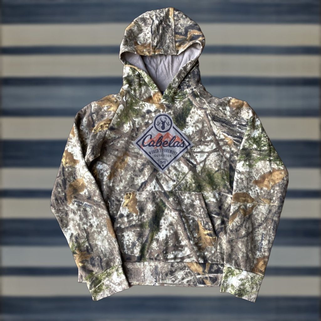 Vintage Cabela's Hoodie Sweatshirt Wood Womens XL Camouflage Print Hunting Pockets Hooded Casual Activewear Pullover Size XL / US 12-14 / IT 48-50 - 1 Thumbnail