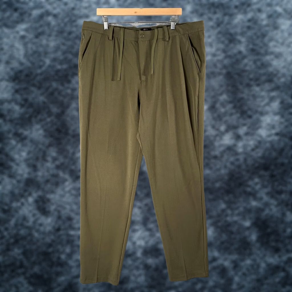 Quince Quince Mens Ultra-Stretch 24/7 Smart Chino Pants Olive Green 40x34 Chino Pants Regular Tapered Front Zip Fly Pockets Belted Business Casual Size US 40 / EU 56 - 1 Thumbnail