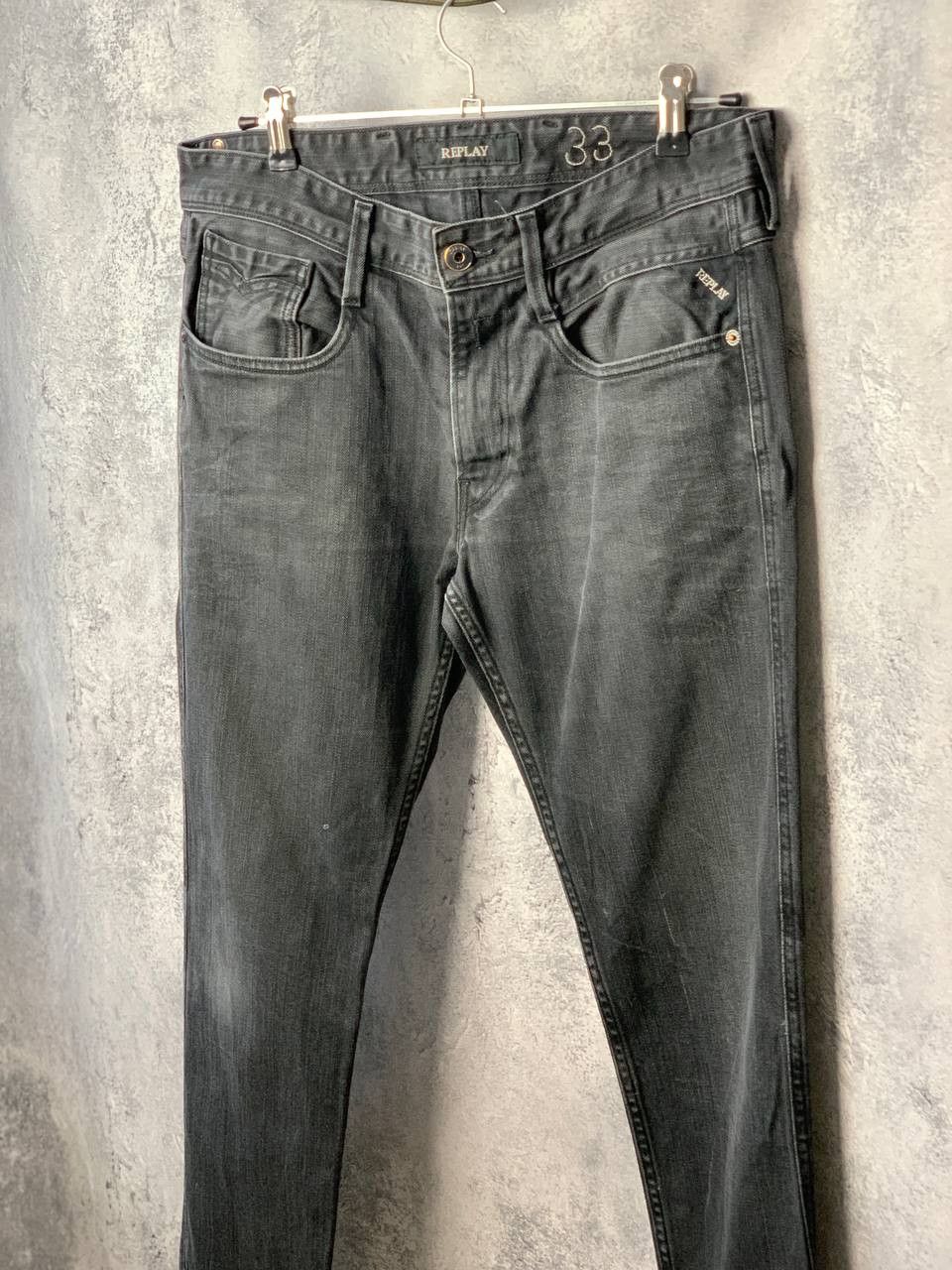 Replay REPLAY M914 Denim Jeans Pants Black Women's size 33х34 Size 31" - 3 Thumbnail