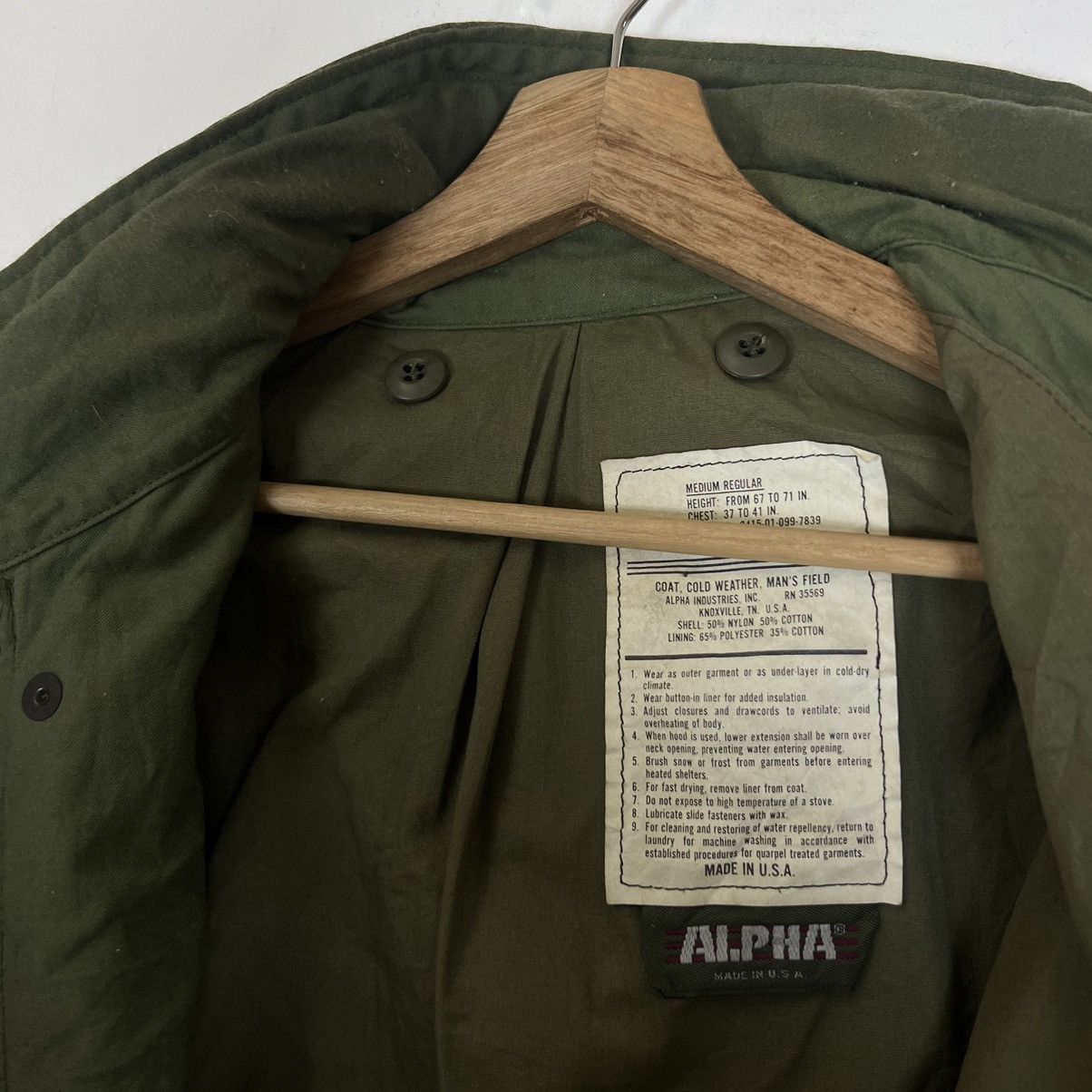 Alpha Industries 🔥80’s Vintage Alpha Industries USA Cold Weather Man’s Field Size US M / EU 48-50 / 2 - 17 Thumbnail