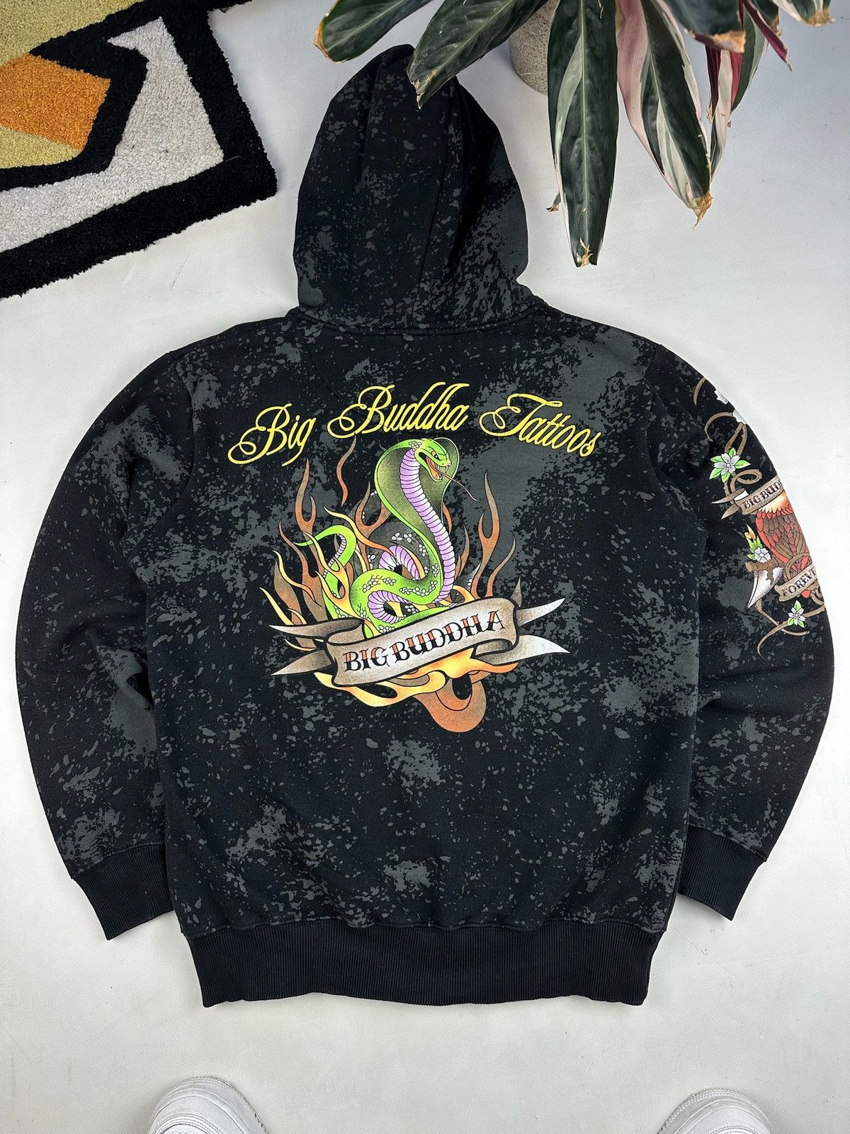 Ed Hardy × Vintage Vintage Ed Hardy Style Zip-Hoodie Rusty Neal Los-Angeles Y2K Size US S / EU 44-46 / 1 - 1 Thumbnail