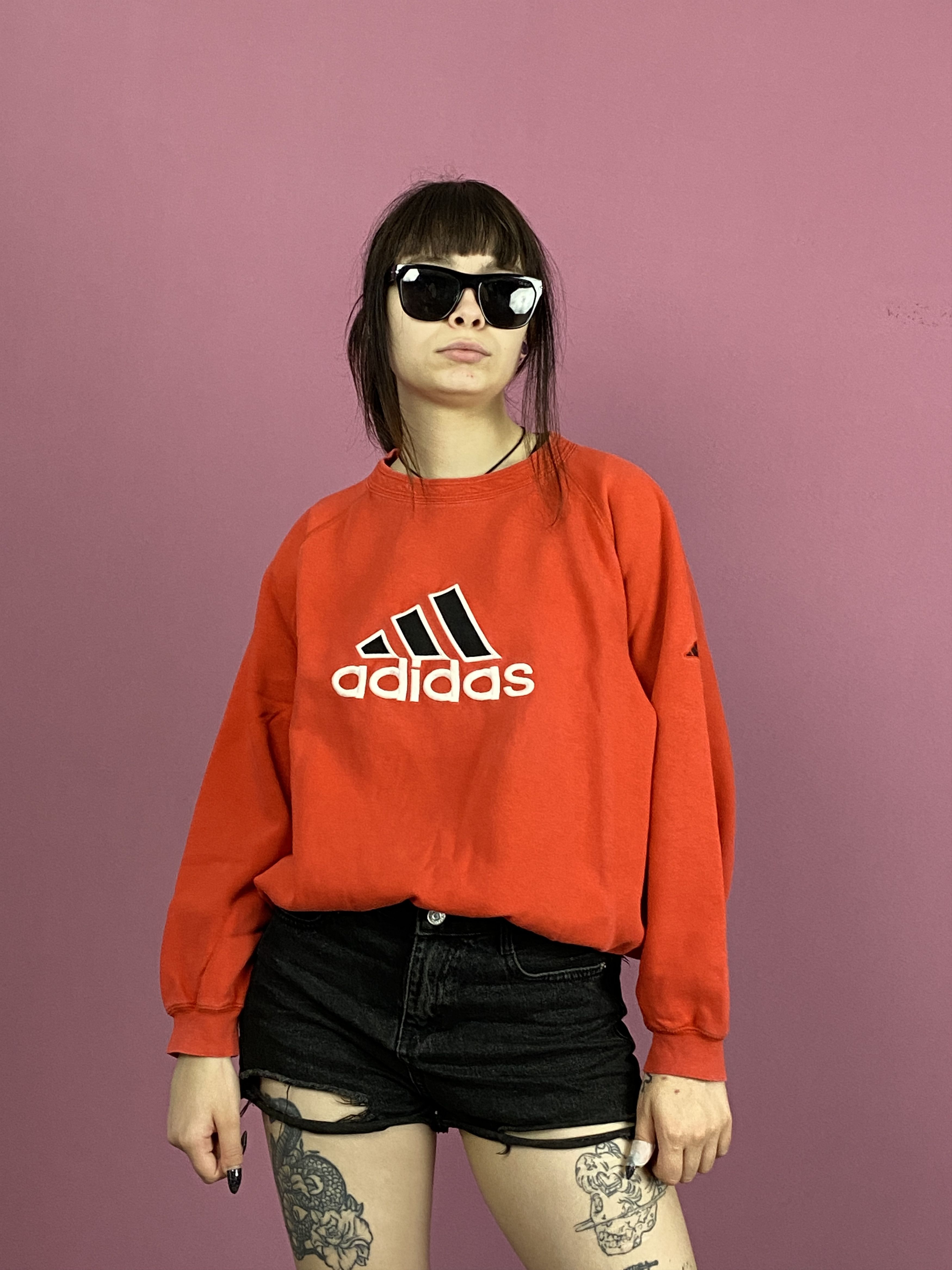 Adidas × Vintage 90s Adidas Vintage Women's Sweatshirt - S Size S / US 4 / IT 40 - 1 Thumbnail