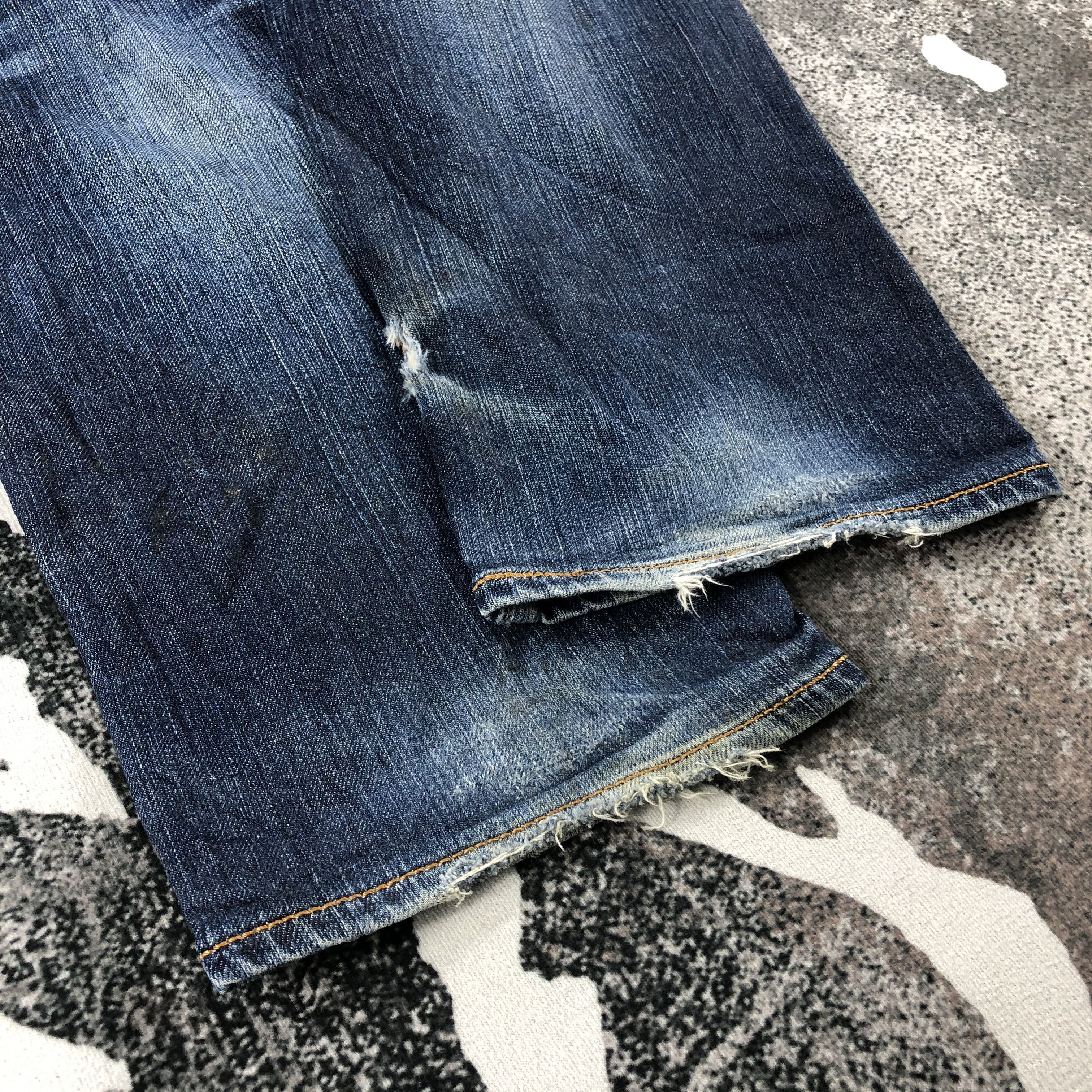 Levi's Vintage Levi's 551 Jeans Distress Dark Wash Denim KJ919 Size US 33 - 6 Thumbnail