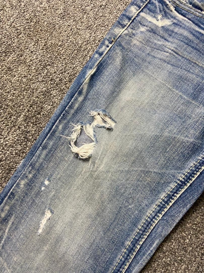 Japanese Brand YANU Collection Distressed Denim Ripped Jeans (184) Size US 29 - 11 Thumbnail