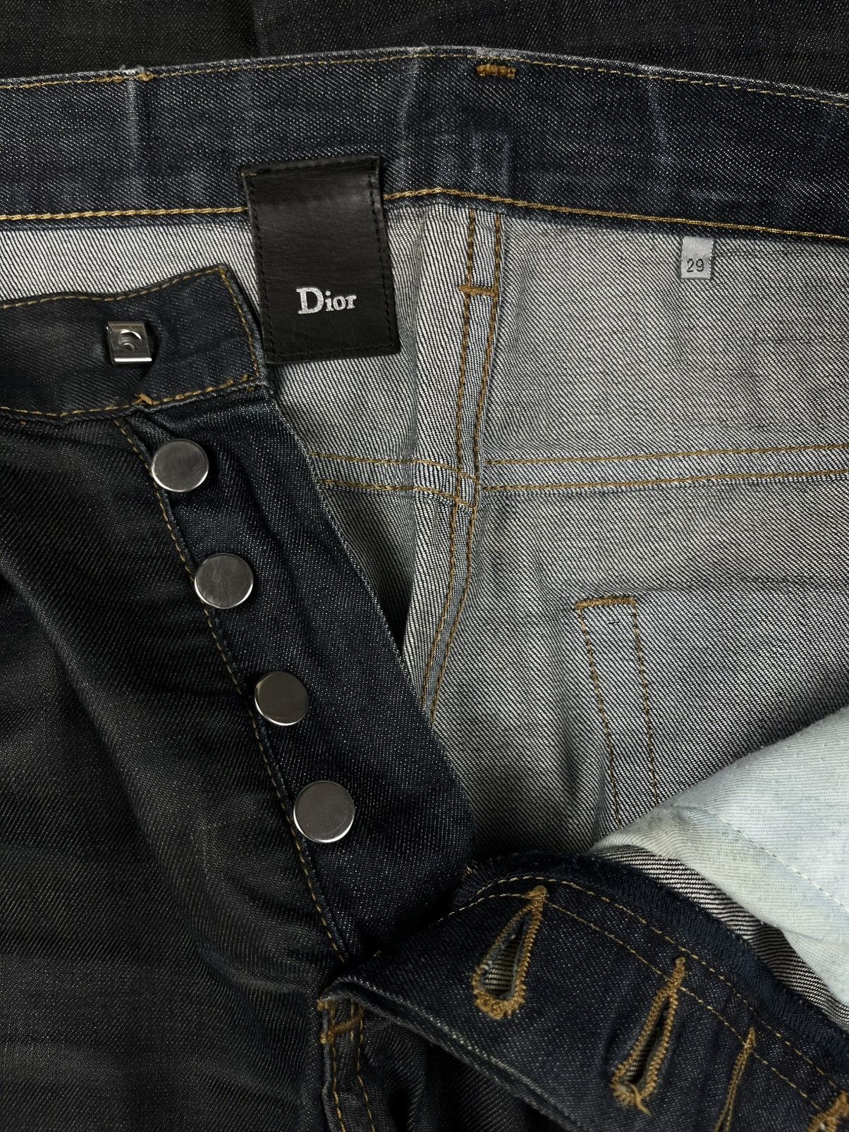Dior SS10 Dior Homme Black Wax Coated Denim Jeans Size US 29 - 7 Thumbnail