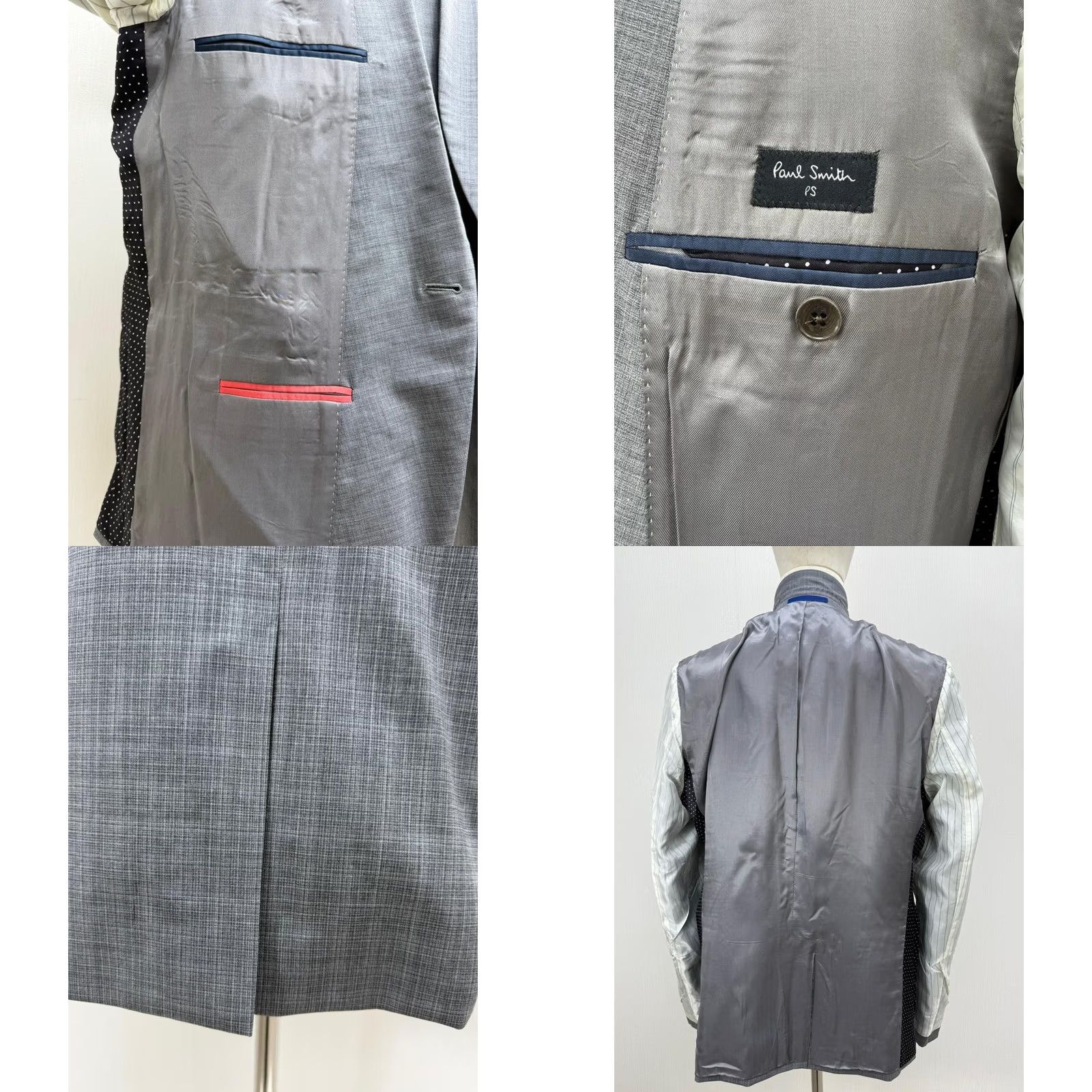Paul Smith VINTAGE Paul Smith Mens Blazer Leather Wool Grey Jacket XL Notch Lapel 3-in-1 Formal Casual Vintage Mens XL Grey Size 46R - 9 Thumbnail