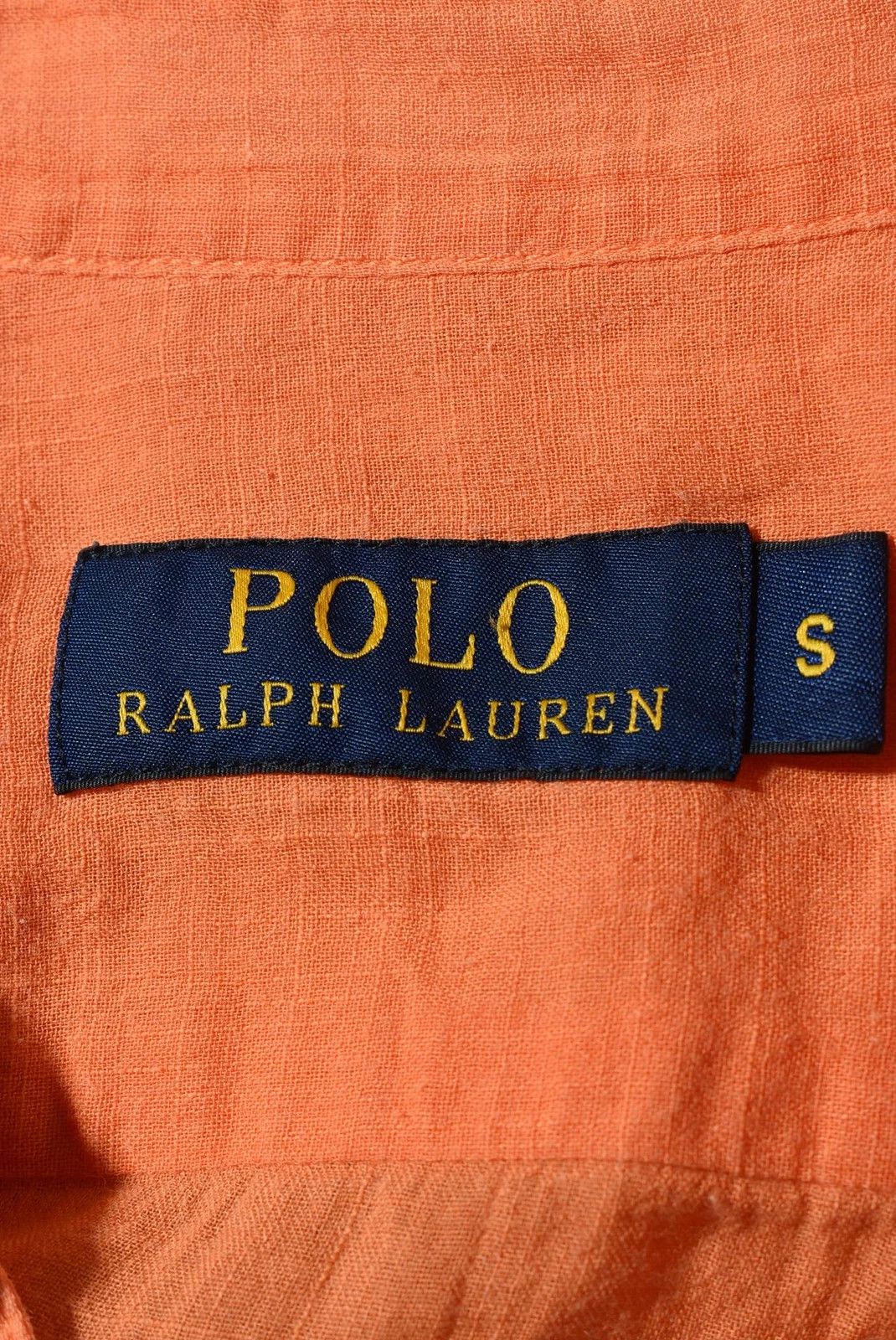 Polo Ralph Lauren Polo Ralph Lauren Orange Long Sleeve Linen Military Shirt Size US M / EU 48-50 / 2 - 2 Thumbnail