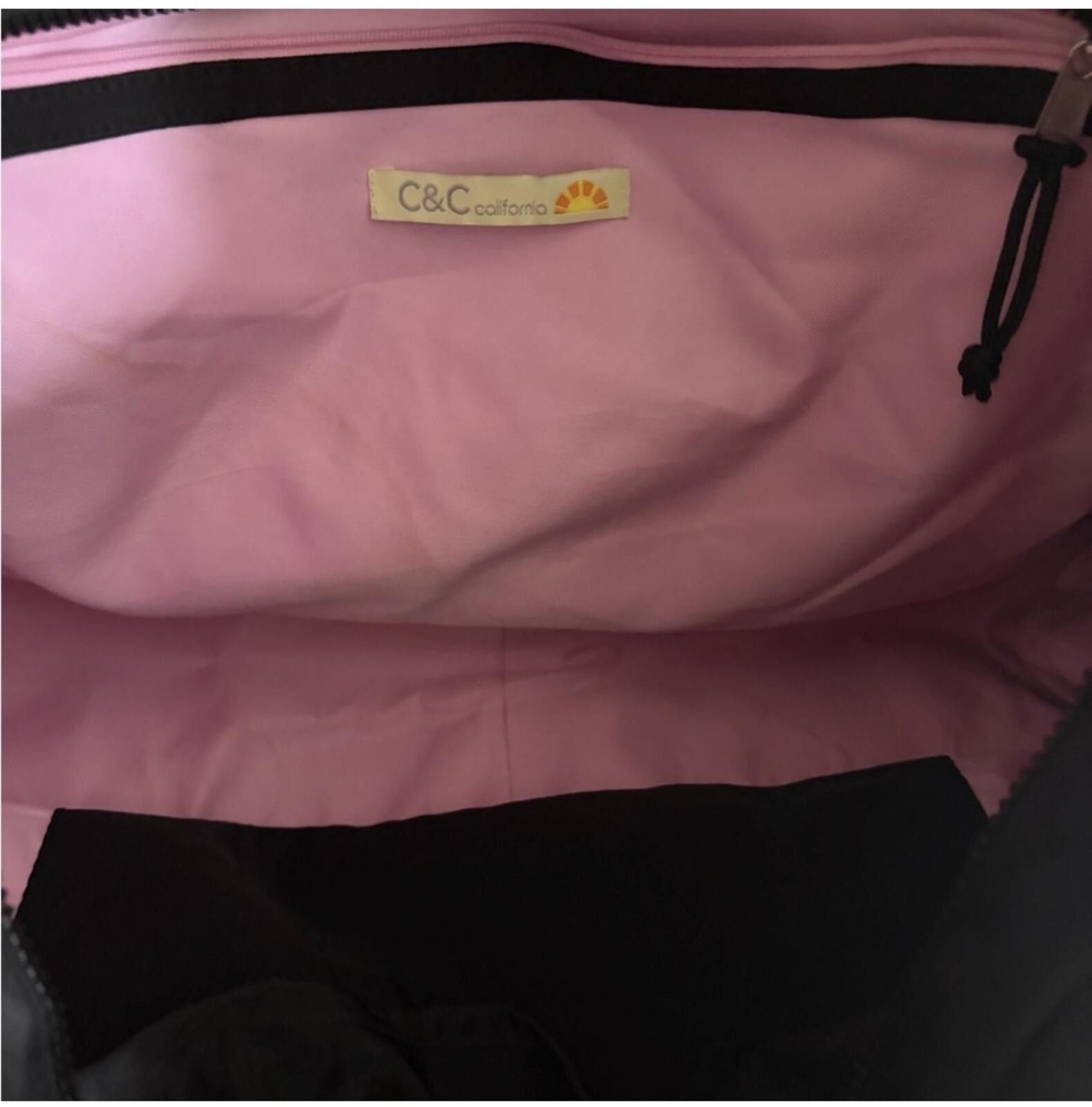 Other C&C California Black Tote with Pink Lining Size ONE SIZE - 7 Thumbnail