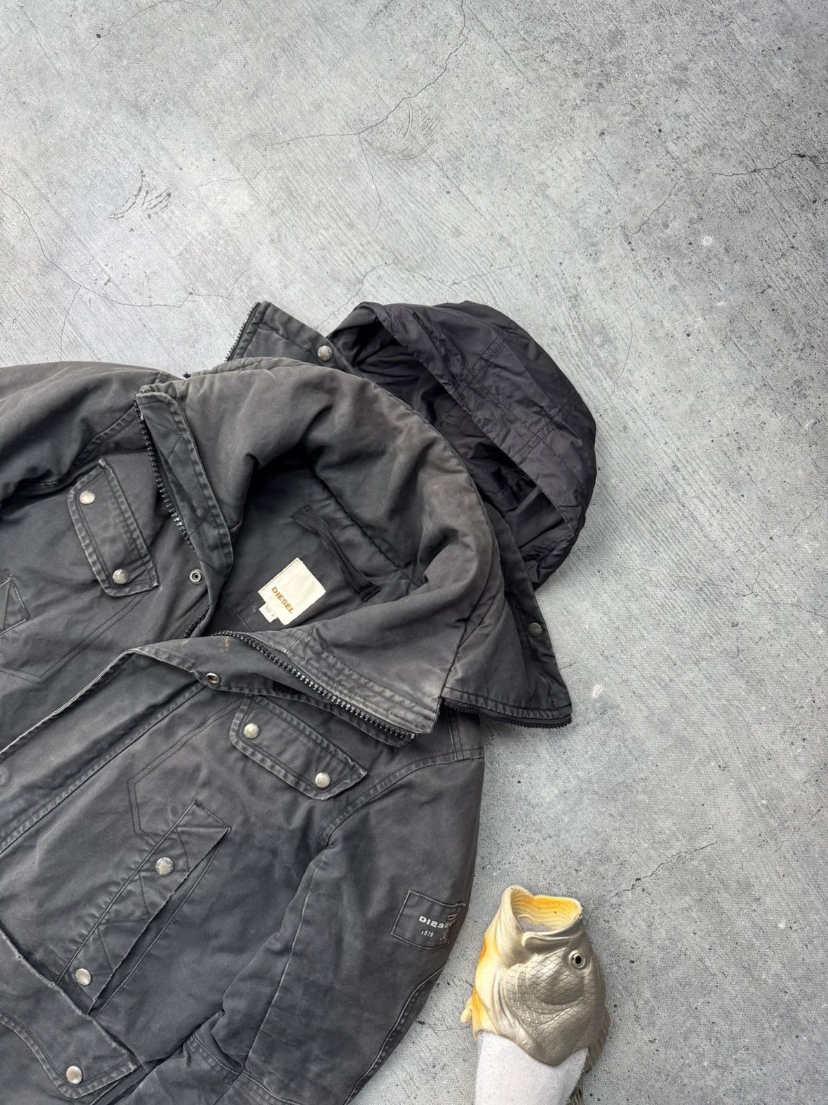 Diesel Vtg Diesel Distressed Multi Pocket Y2K Jacket Japanese style Size US M / EU 48-50 / 2 - 8 Thumbnail