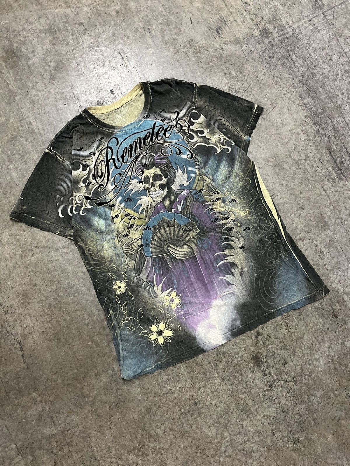 Ed Hardy × Vintage Y2k Ed hardy style grunge all over print shirt skater rare Size US XL / EU 56 / 4 - 3 Thumbnail