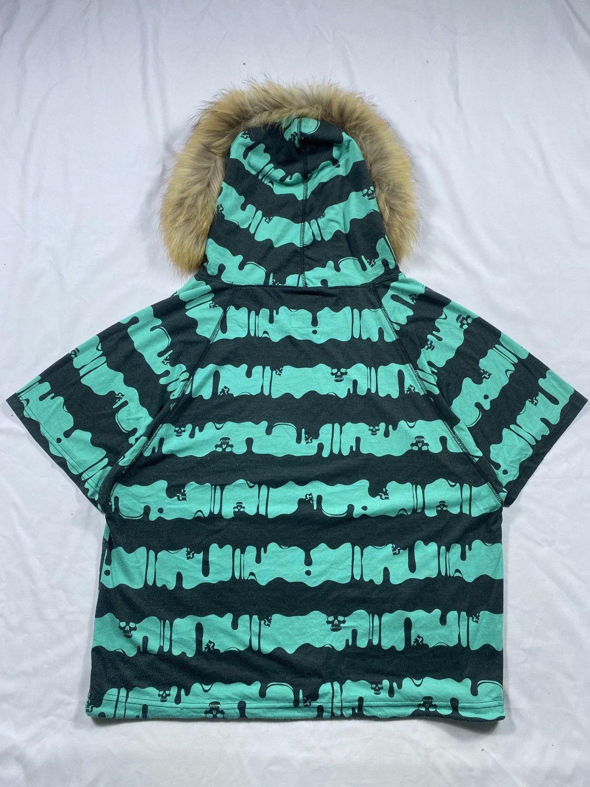 If Six Was Nine Japanese Dig Deep Gothic punk skul Faux Fur hoodie Zip Size US M / EU 48-50 / 2 - 2 Thumbnail