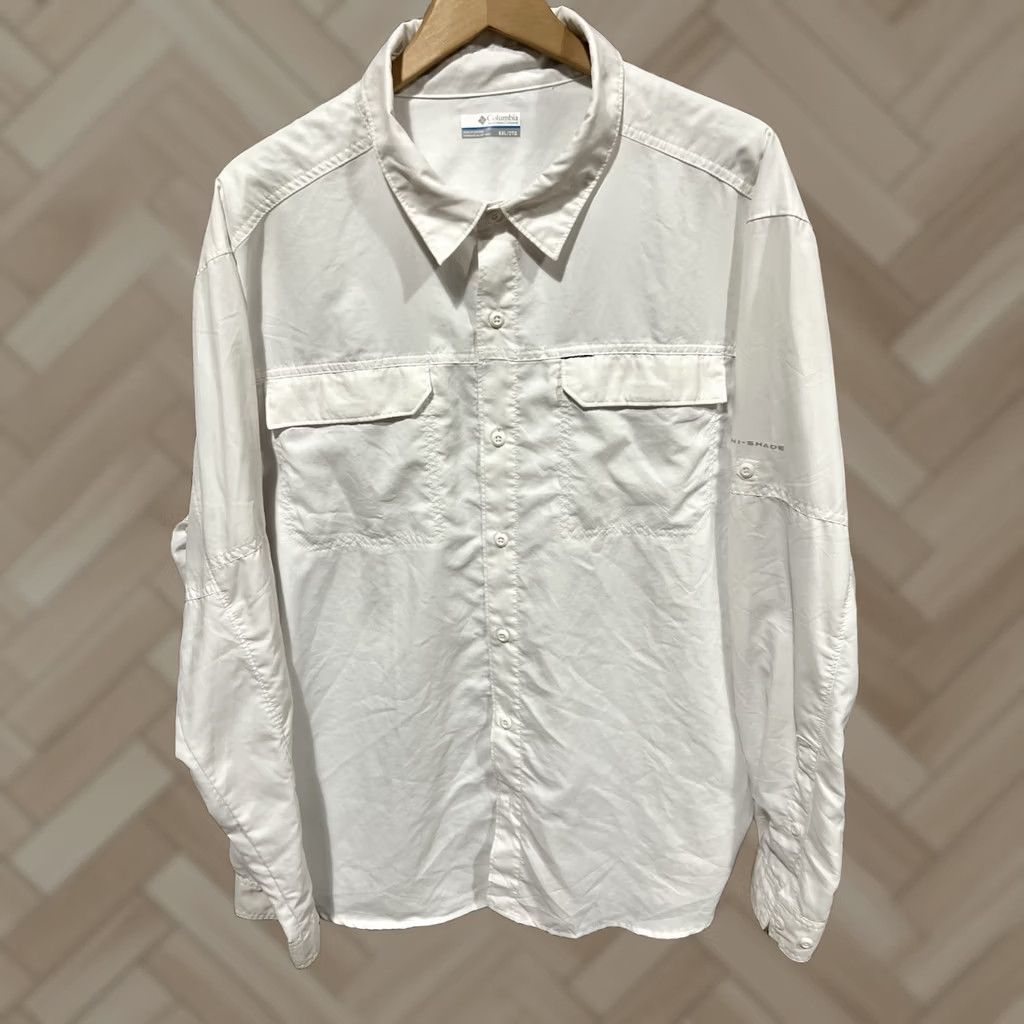 Vintage Columbia PFG Shirt Mens Sz 2XL Vented Omni-Shade Button Up White XXL Casual Outdoor Fishing Jacket Shirt Size US XXL / EU 58 / 5 - 1 Thumbnail