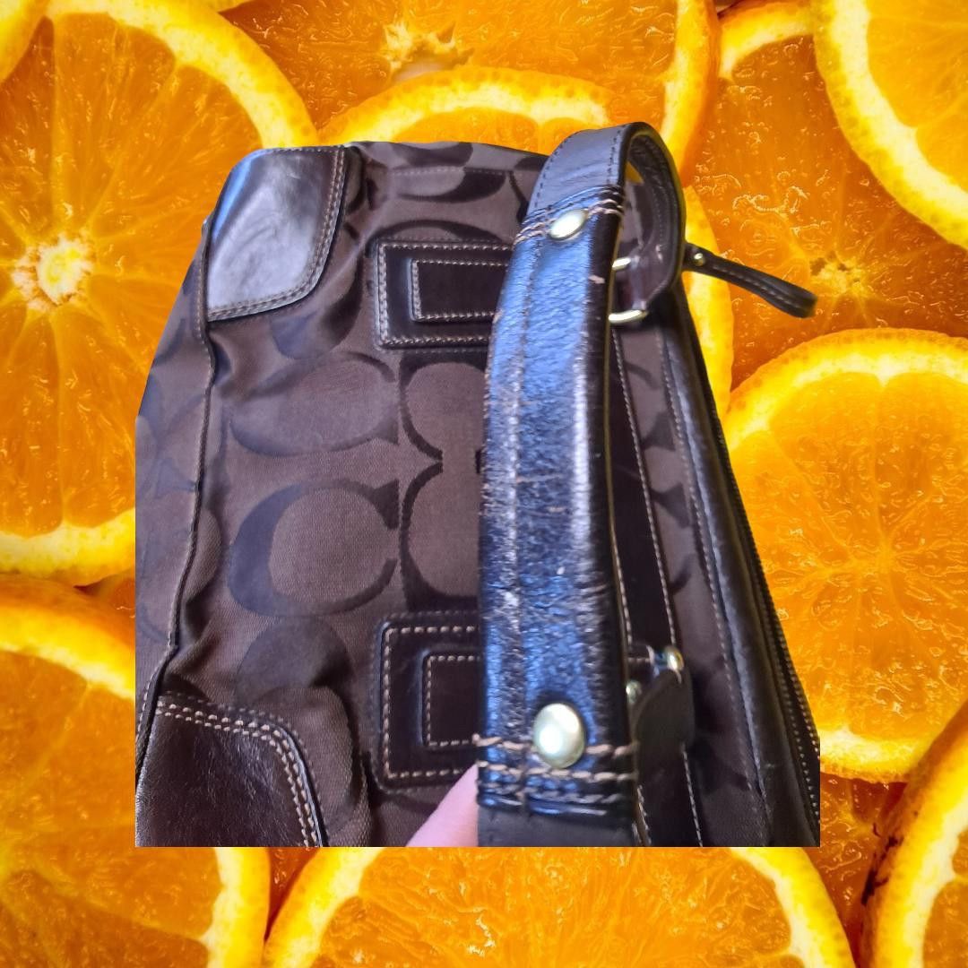 Coach Coach Hampton Handbag Signature #D0773-11071 Dark Chocolate Size ONE SIZE - 9 Thumbnail