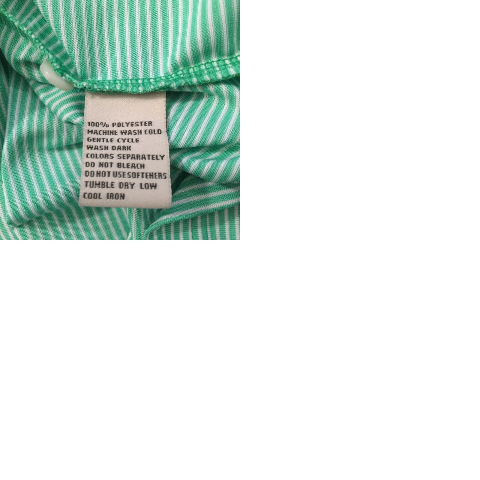 Vintage Donald Ross Polo Shirt Mens Large Green Striped Short Sleeve Size US L / EU 52-54 / 3 - 9 Thumbnail
