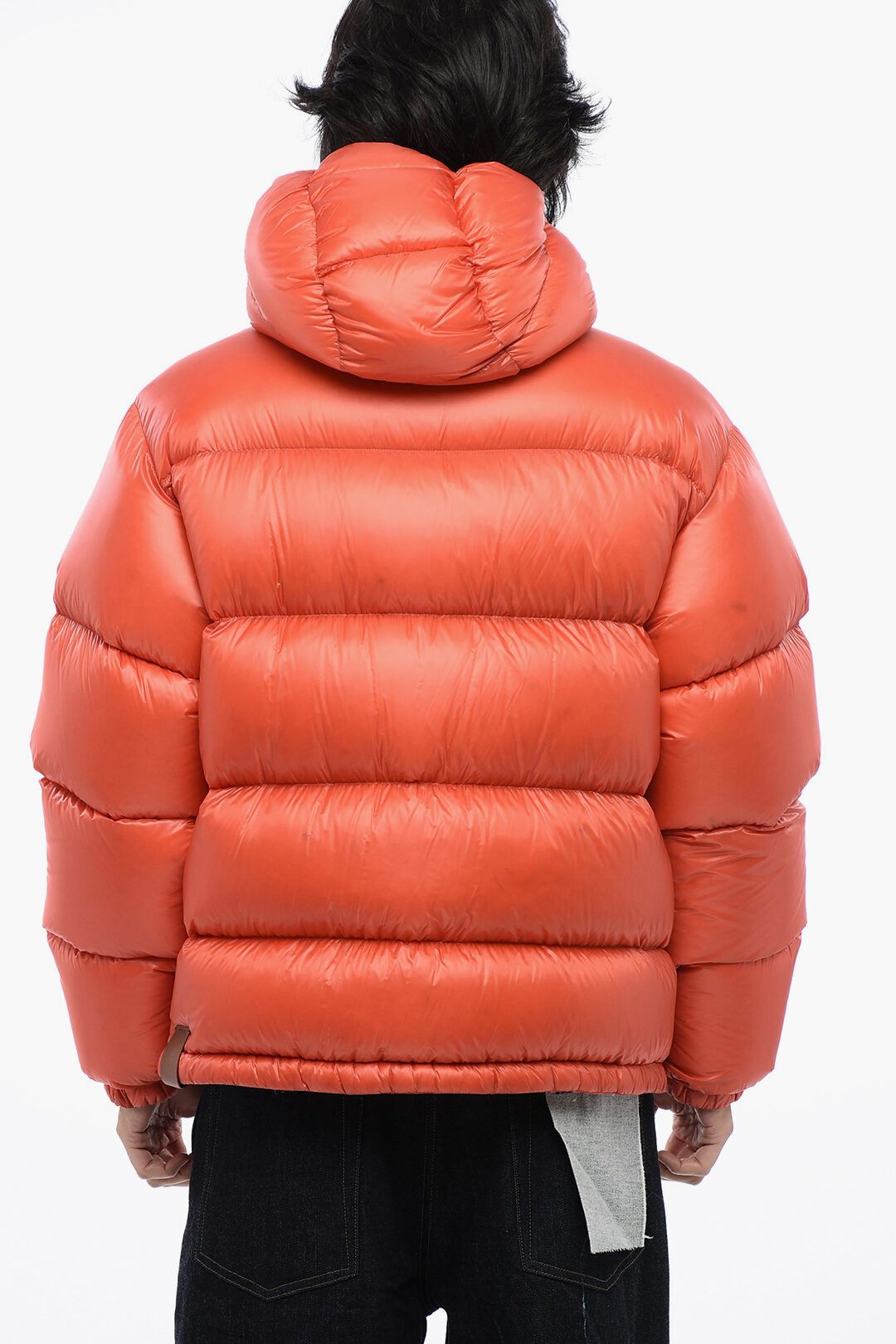 Jil Sander og1mm0625 Rip-Stop Quilted Hooded Down Jacket in Red Size US M / EU 48-50 / 2 - 2 Thumbnail