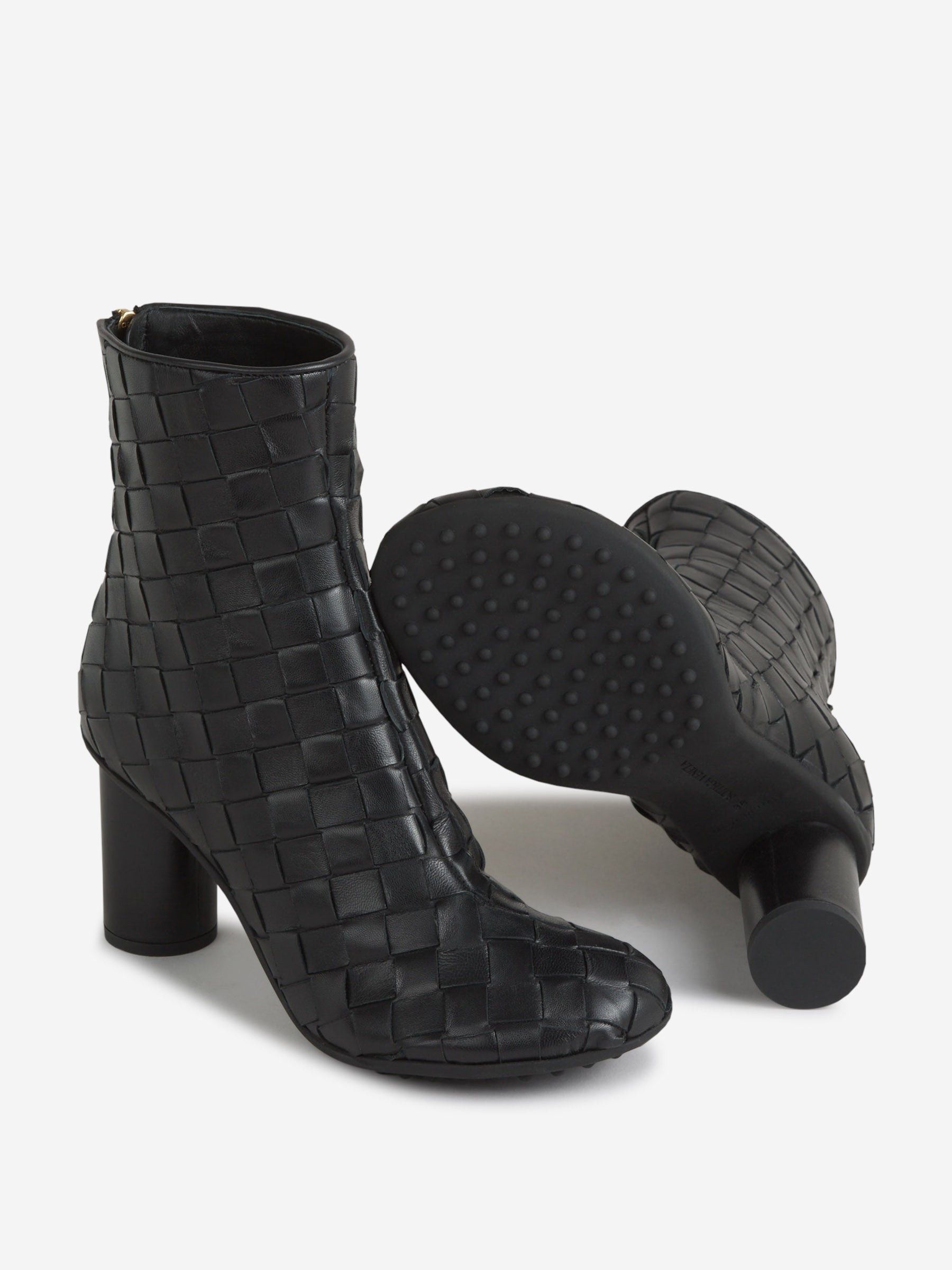 Bottega Veneta o1s22i1n0425 Leather Ankle Boots in Black Size US 6 / IT 36 - 4 Thumbnail